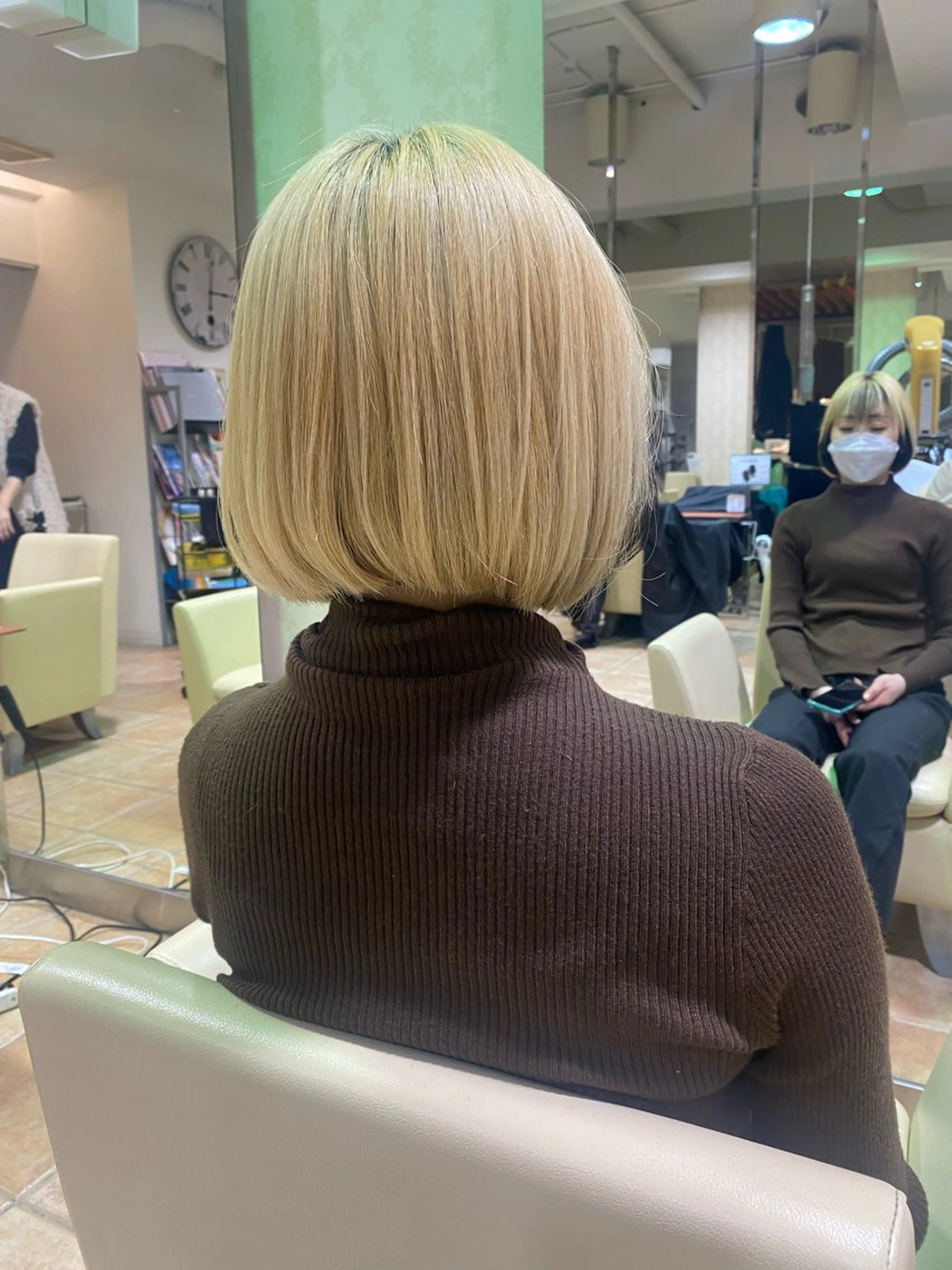 ミディアム ボブ 韓国風ヘア Fuse所属・Hana ⭐️カラーモデル募集のヘアスタイル