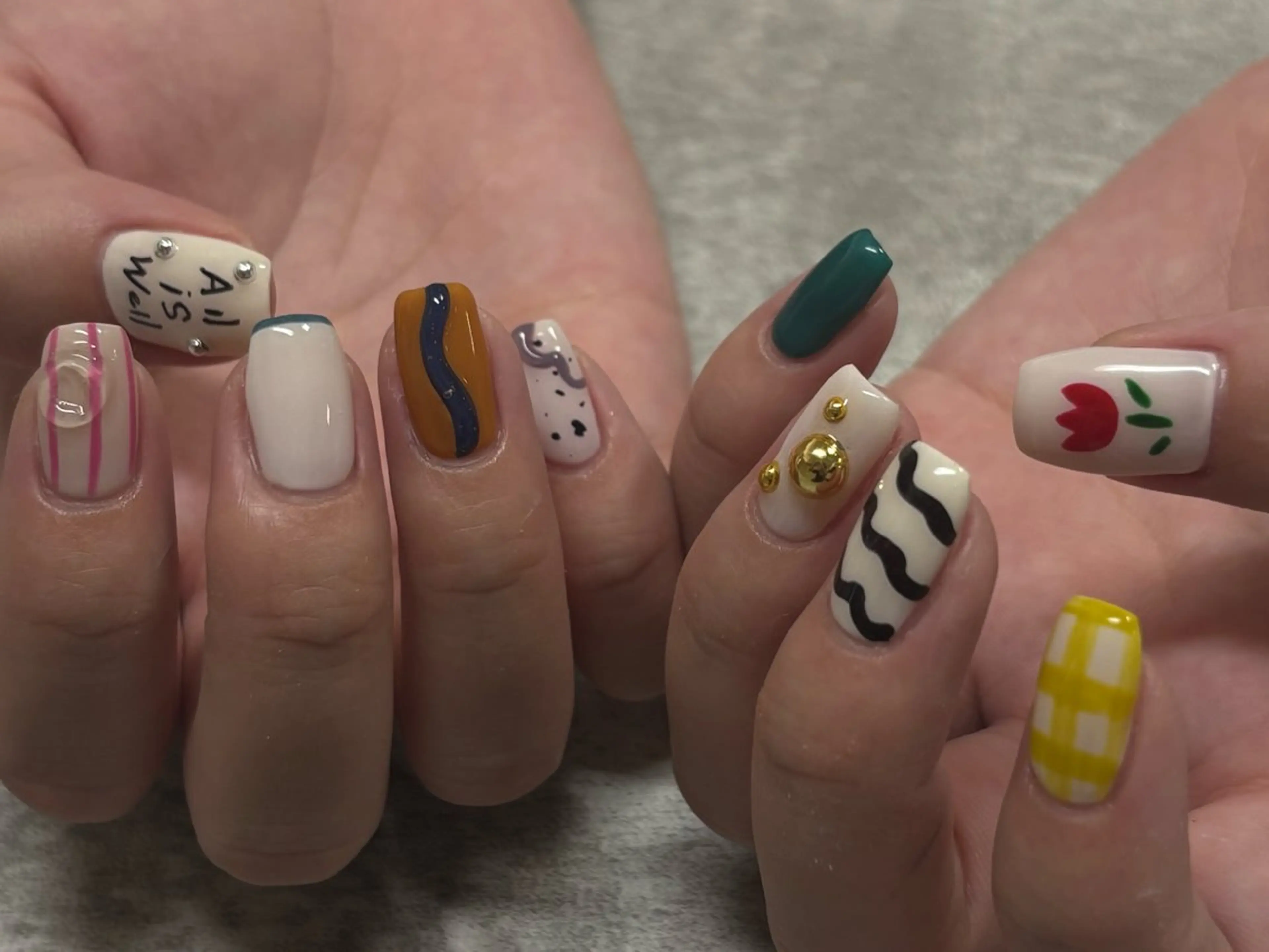 ネイル ハンドネイル Protea きぬがわ らむのネイルデザイン