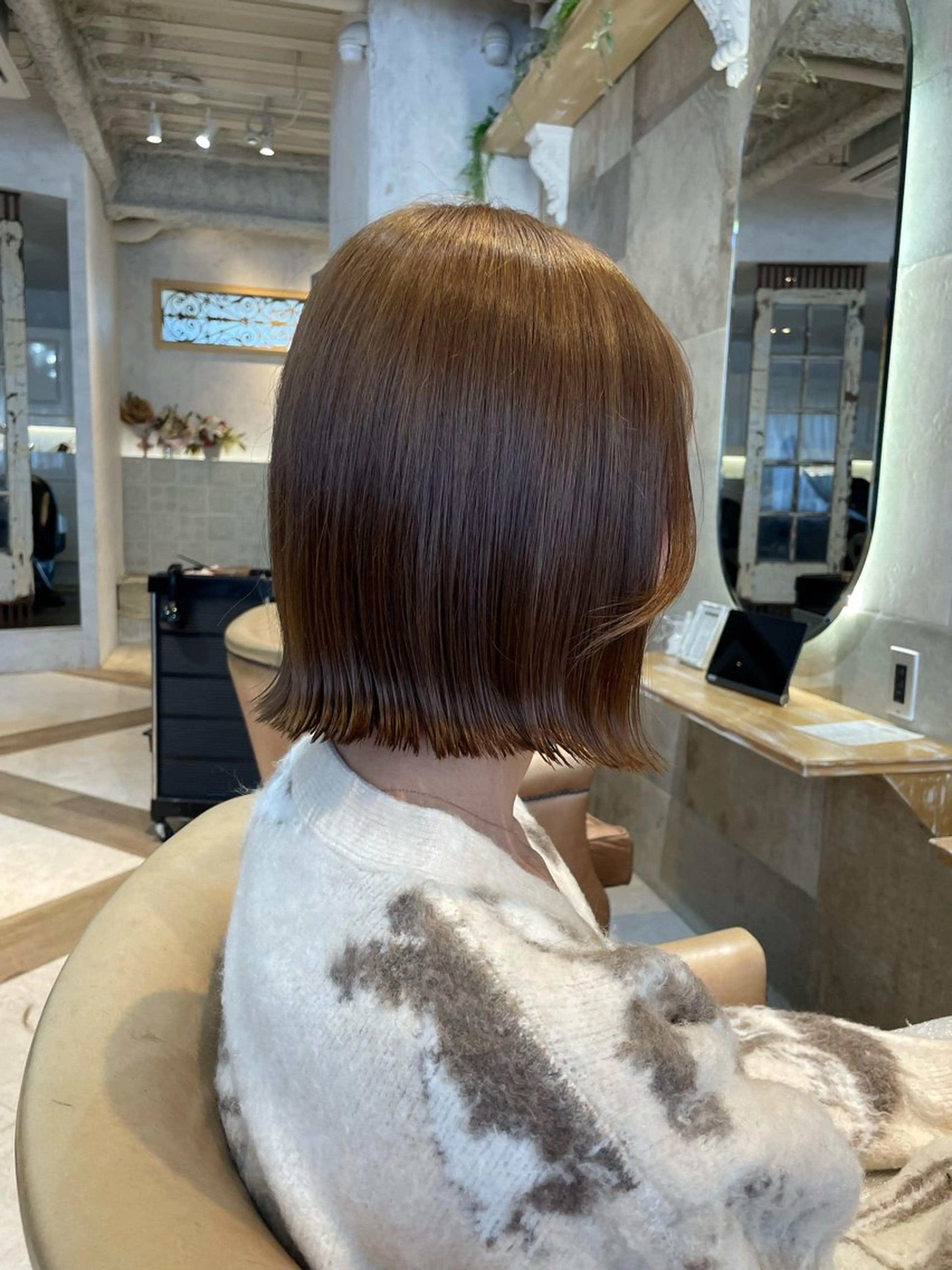 ショート 切りっぱなしボブ ボブ Kanami/韓国風 /艶カラーのヘアスタイル