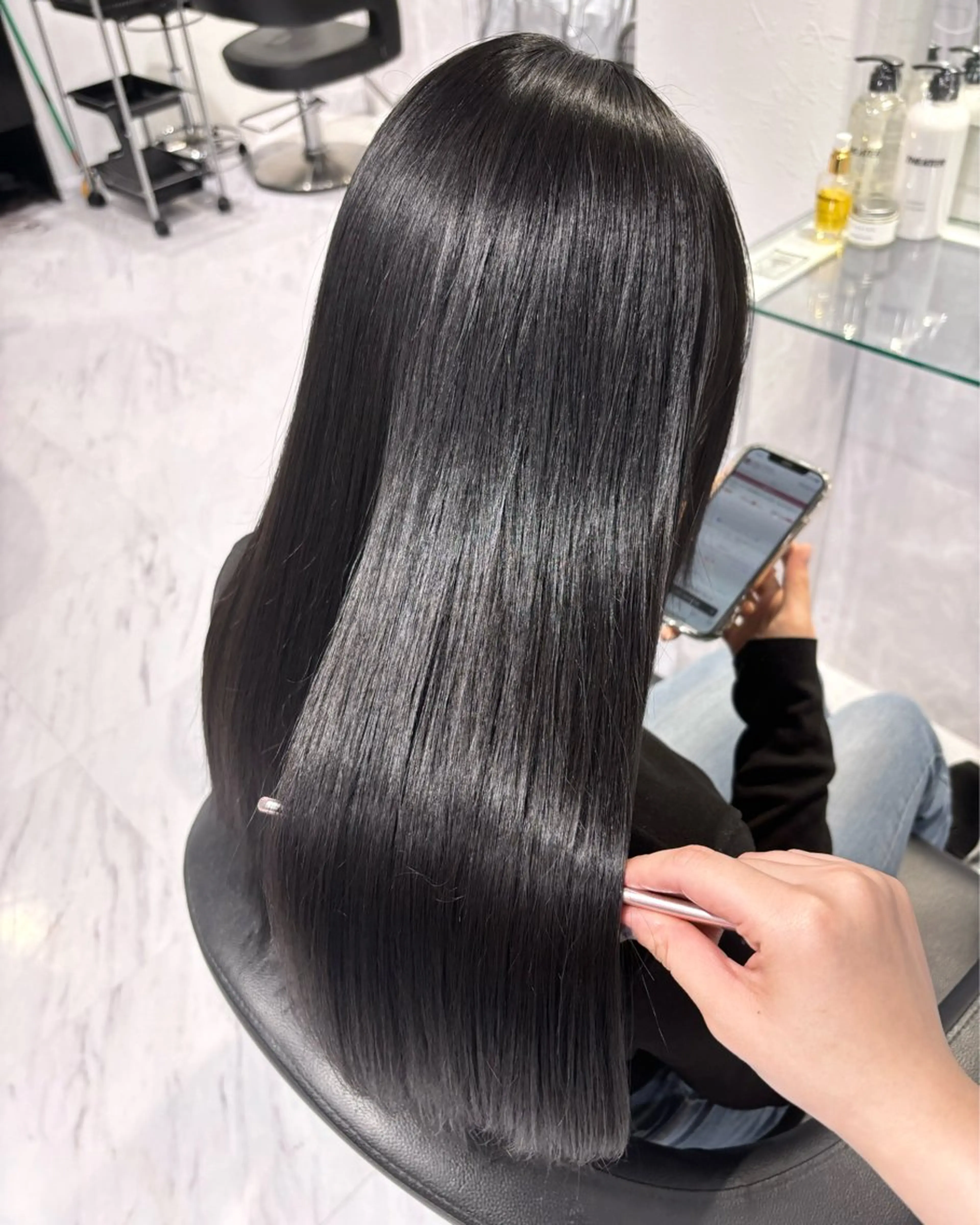 ロング カラー 表参道♡暗髪^ྀི 艶カラー♡アユミのヘアスタイル