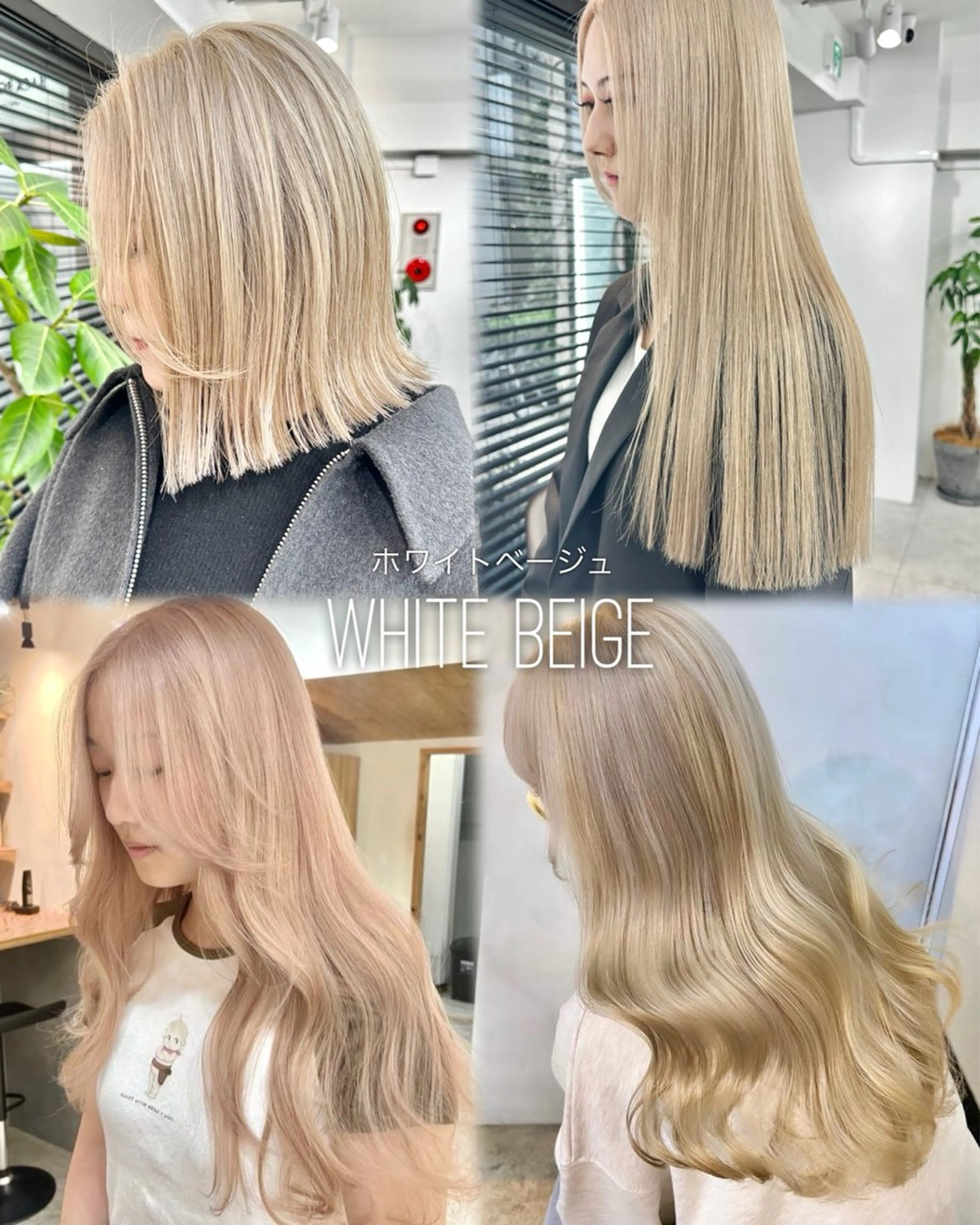 カラー ベージュカラー ホワイトベージュ カット ヘアカラー トリートメント ブリーチダブルカラー 【koide】のヘアスタイル