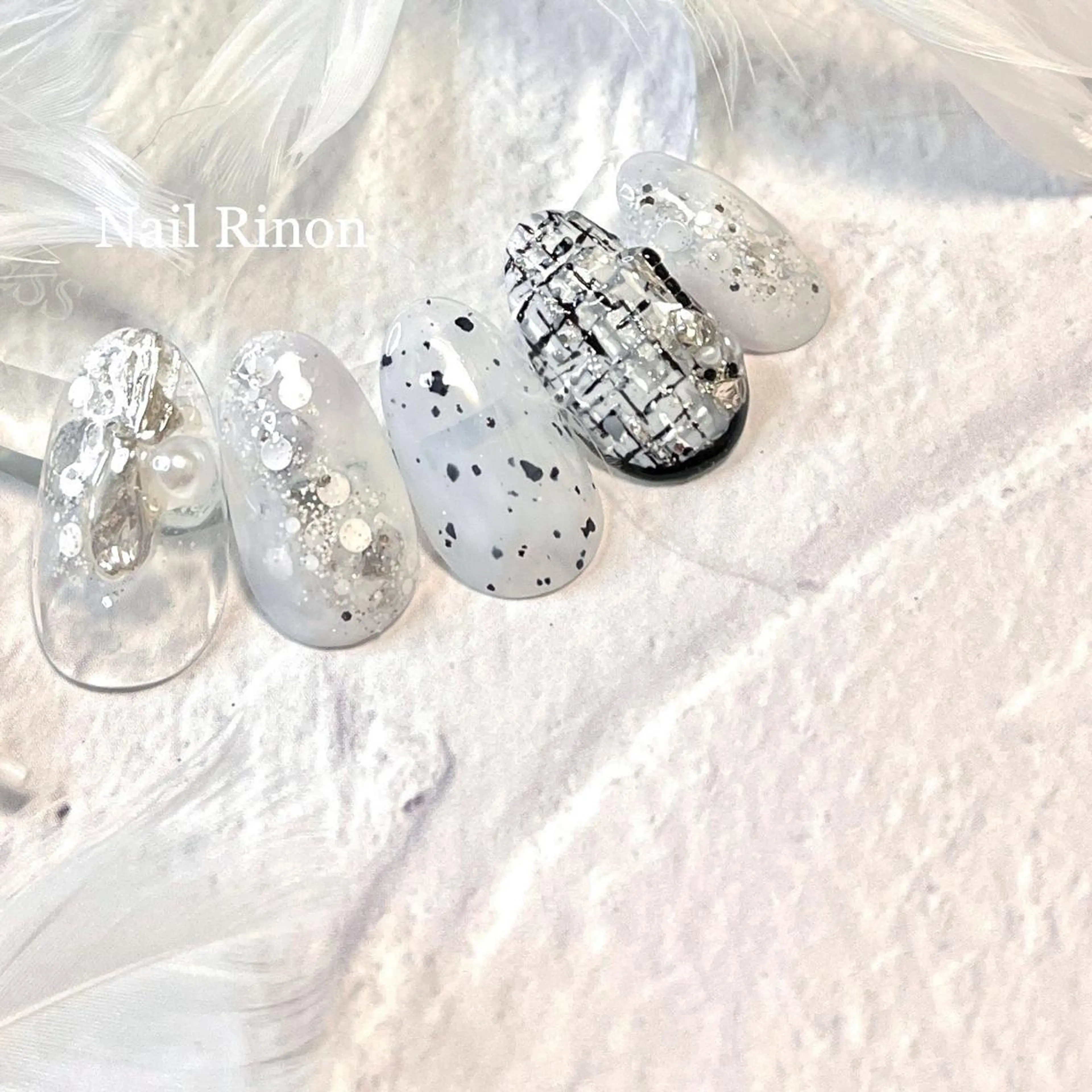 ネイル ツイードネイル ハンドネイル Nail Rinonのネイルデザイン