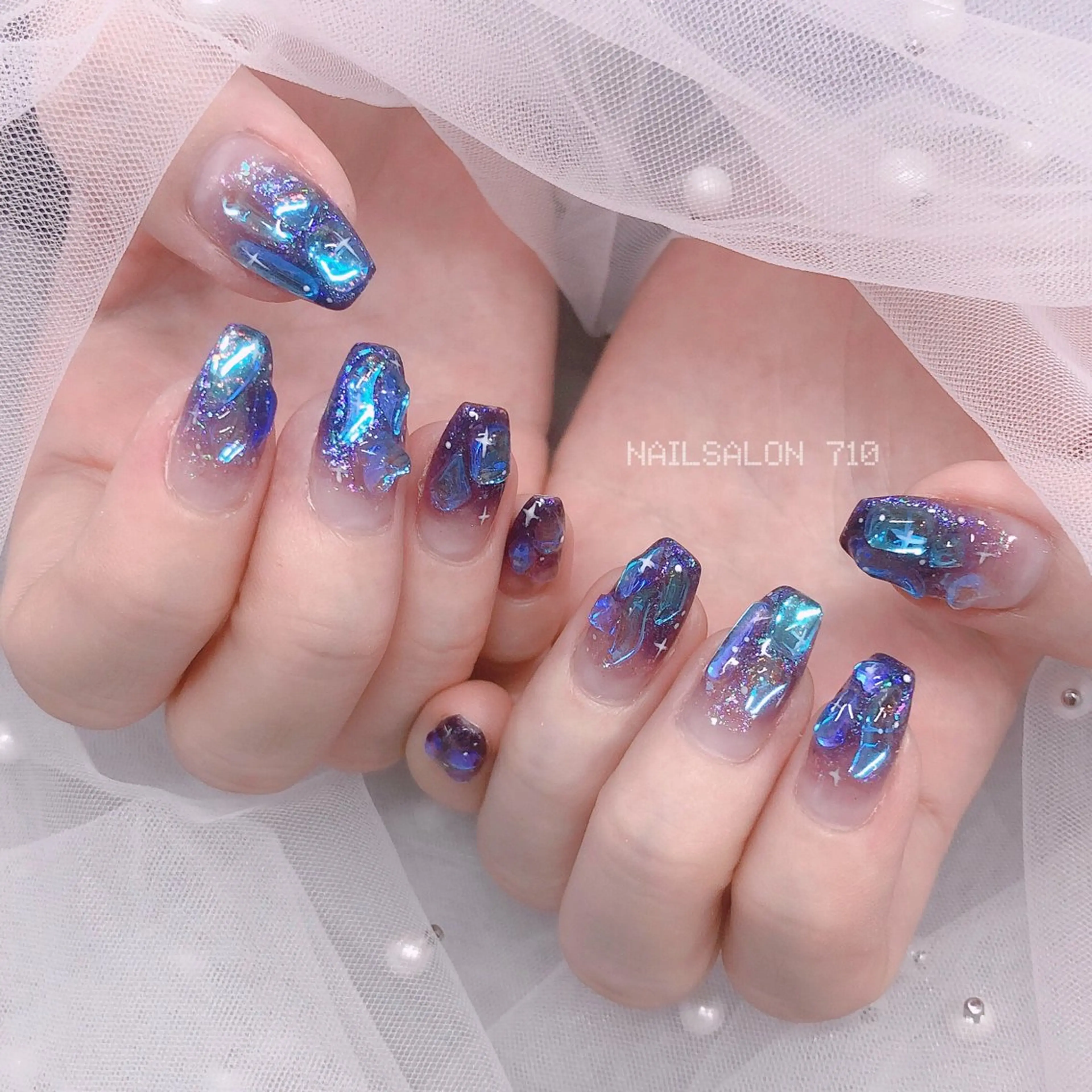 ネイル ストーンネイル ナナイチゼロ I.Naoのネイルデザイン