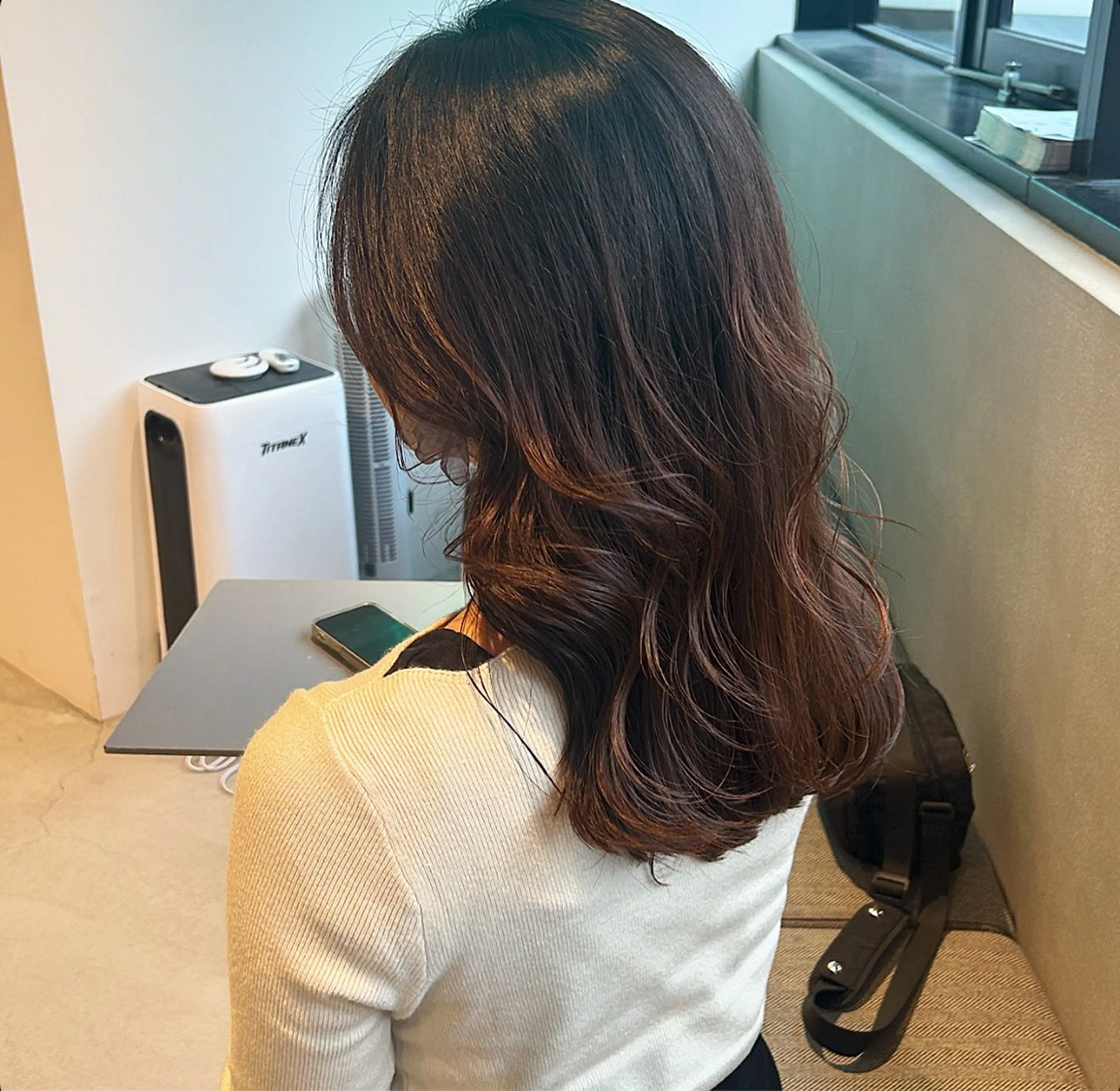 セミロング カラー レイヤーカット 松元 未有のマツエク・マツパデザイン