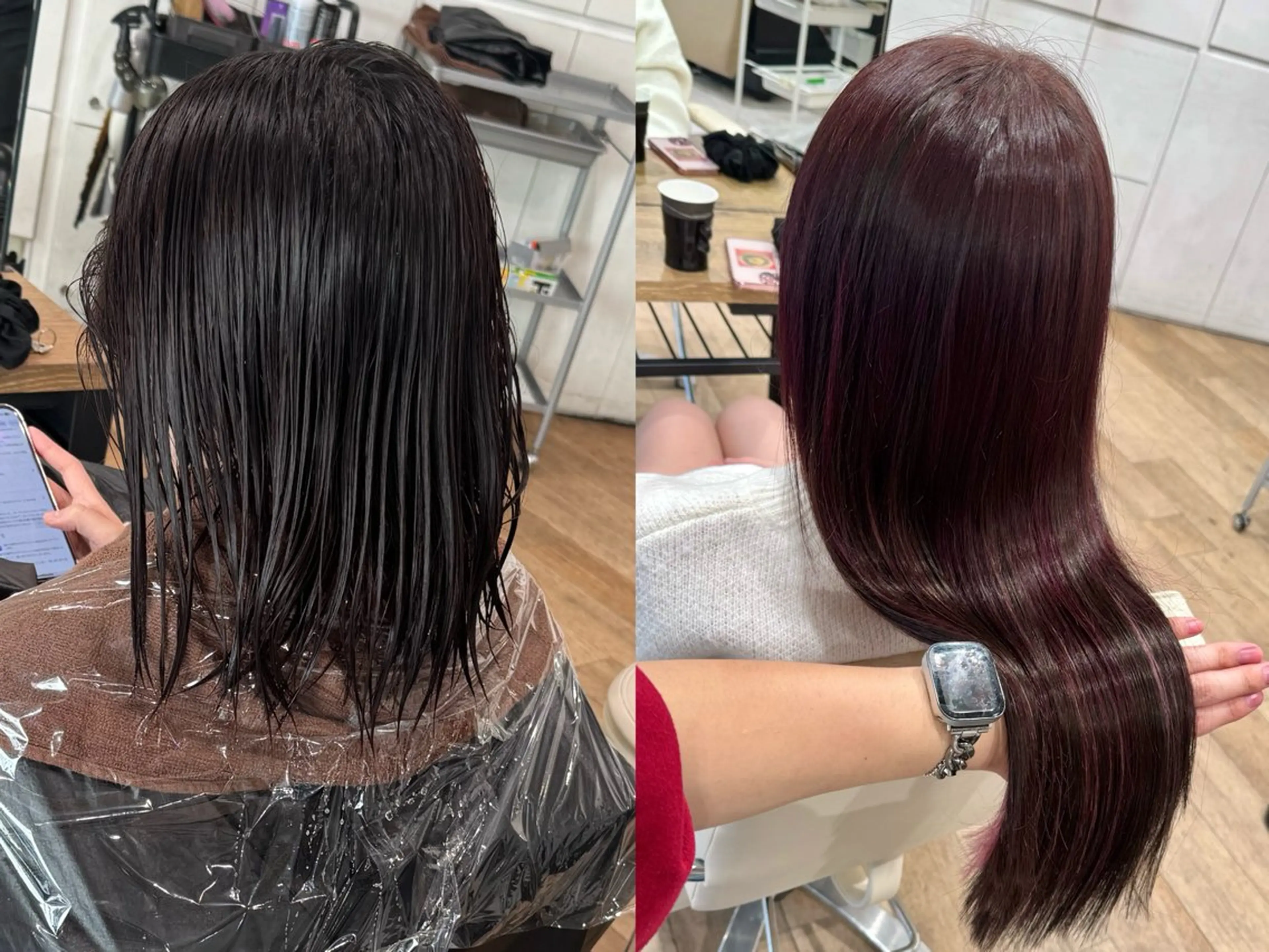 セミロング カラー 立川/ブリーチ/ 髪質改善/西川翔真のヘアスタイル