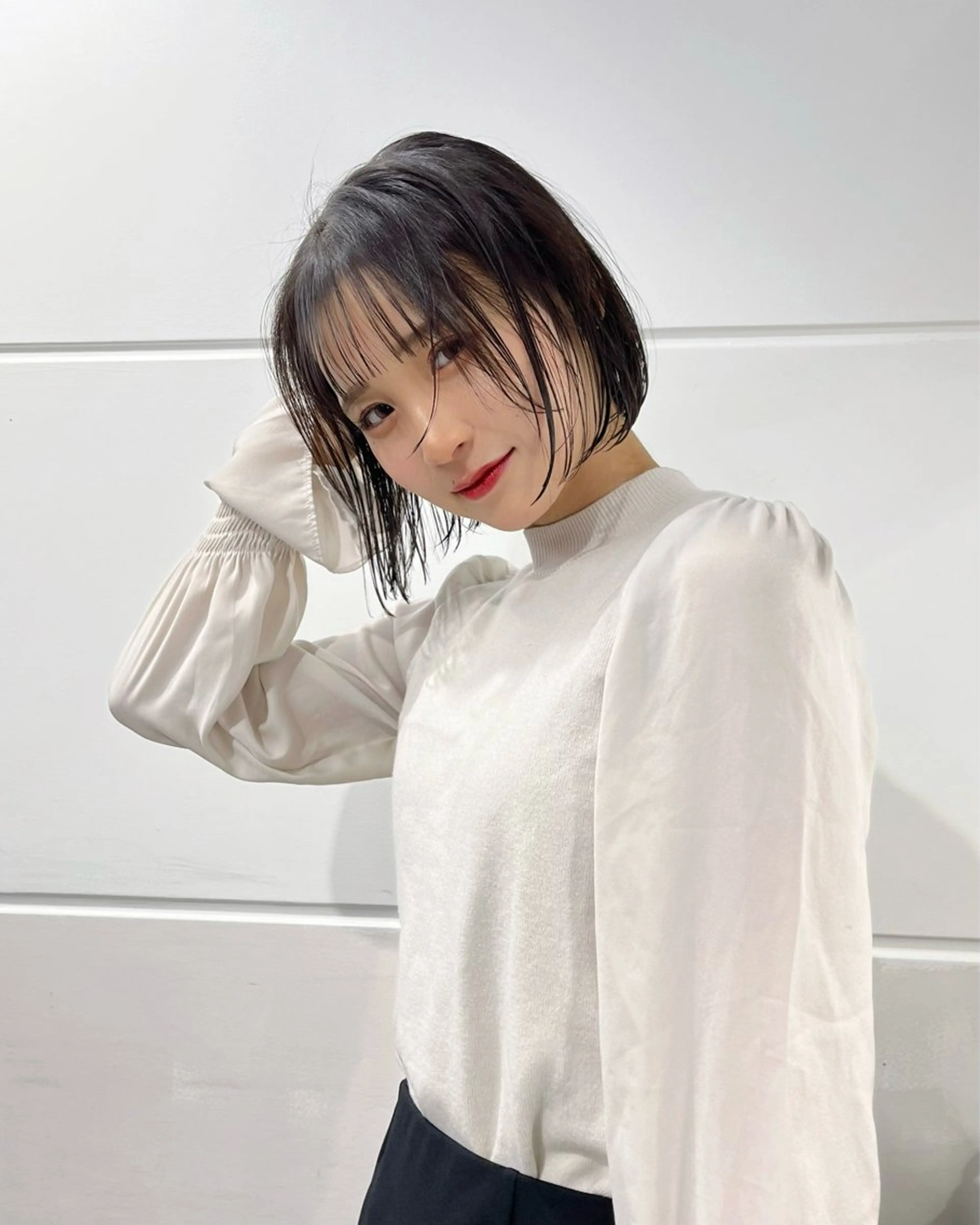 ショート 縮毛矯正/ハイトーン /パーマ/前原汐🎐のヘアスタイル