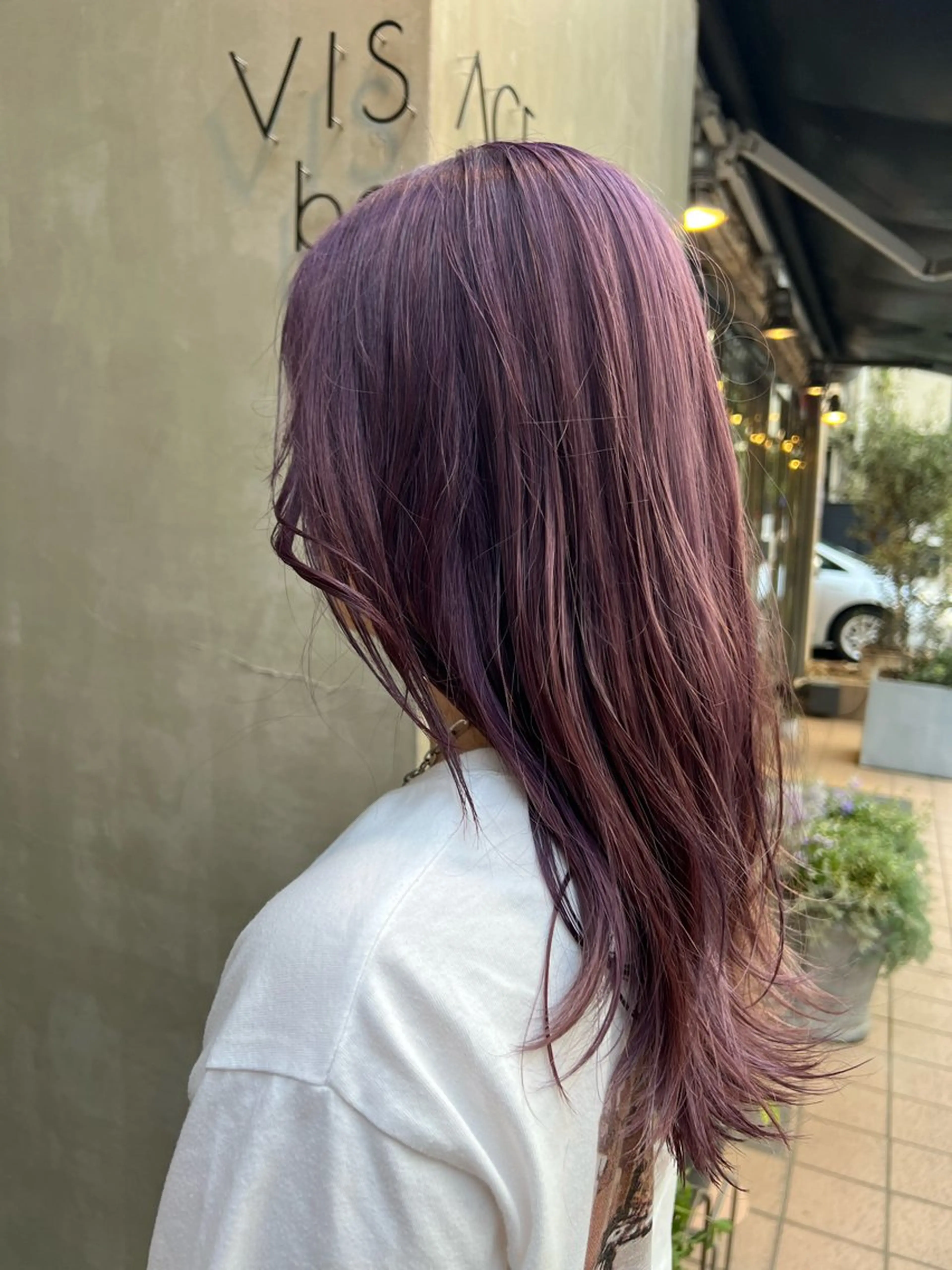 セミロング カラー ピンクカラー バイオレットカラー ヘアカラー トリートメント いぐちしょうた🫧 VISAGEbaskのヘアスタイル