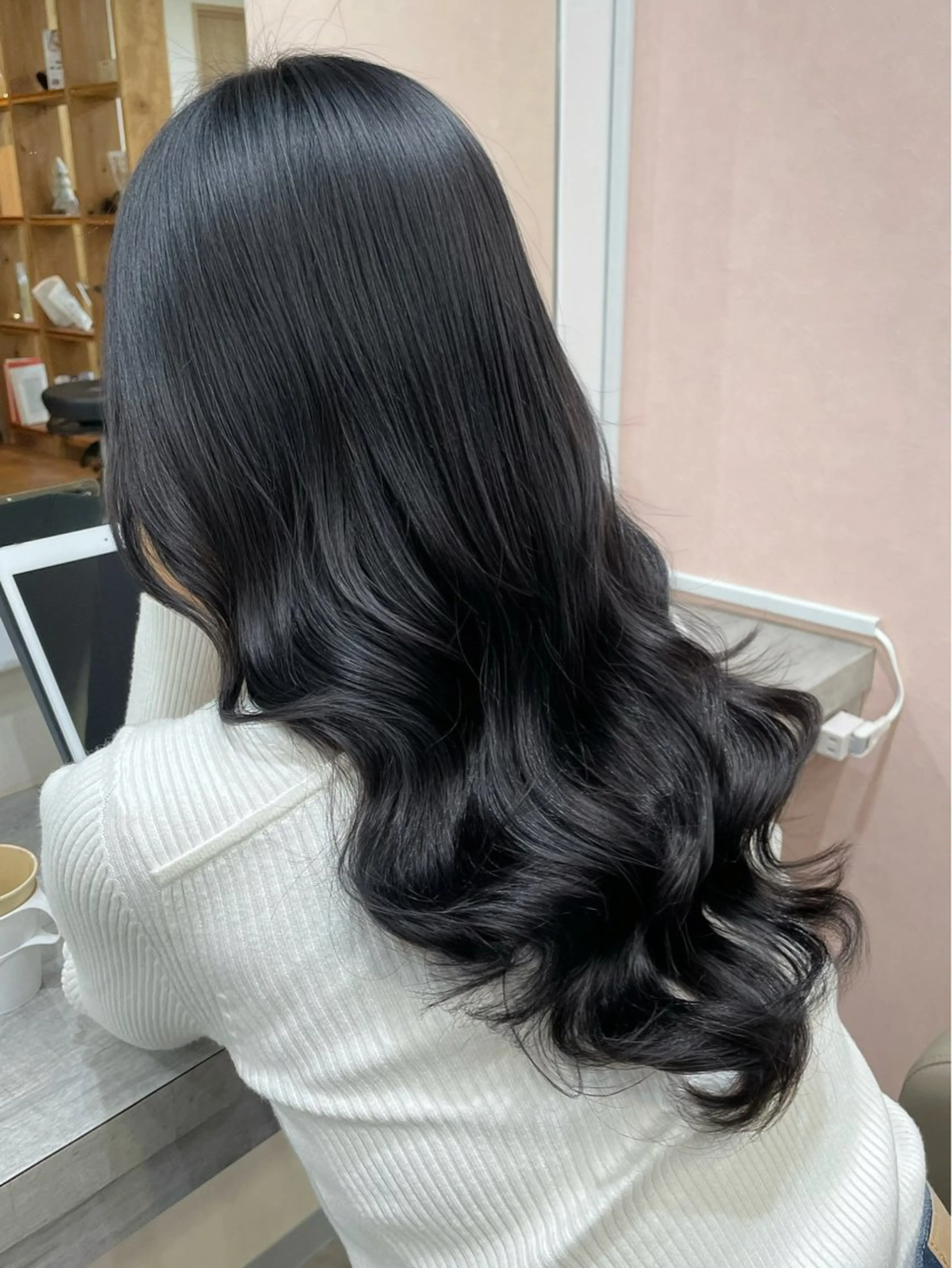 ロング パーマ カット パーマ 韓国風パーマ/ヘア セット/店長みづきのヘアスタイル