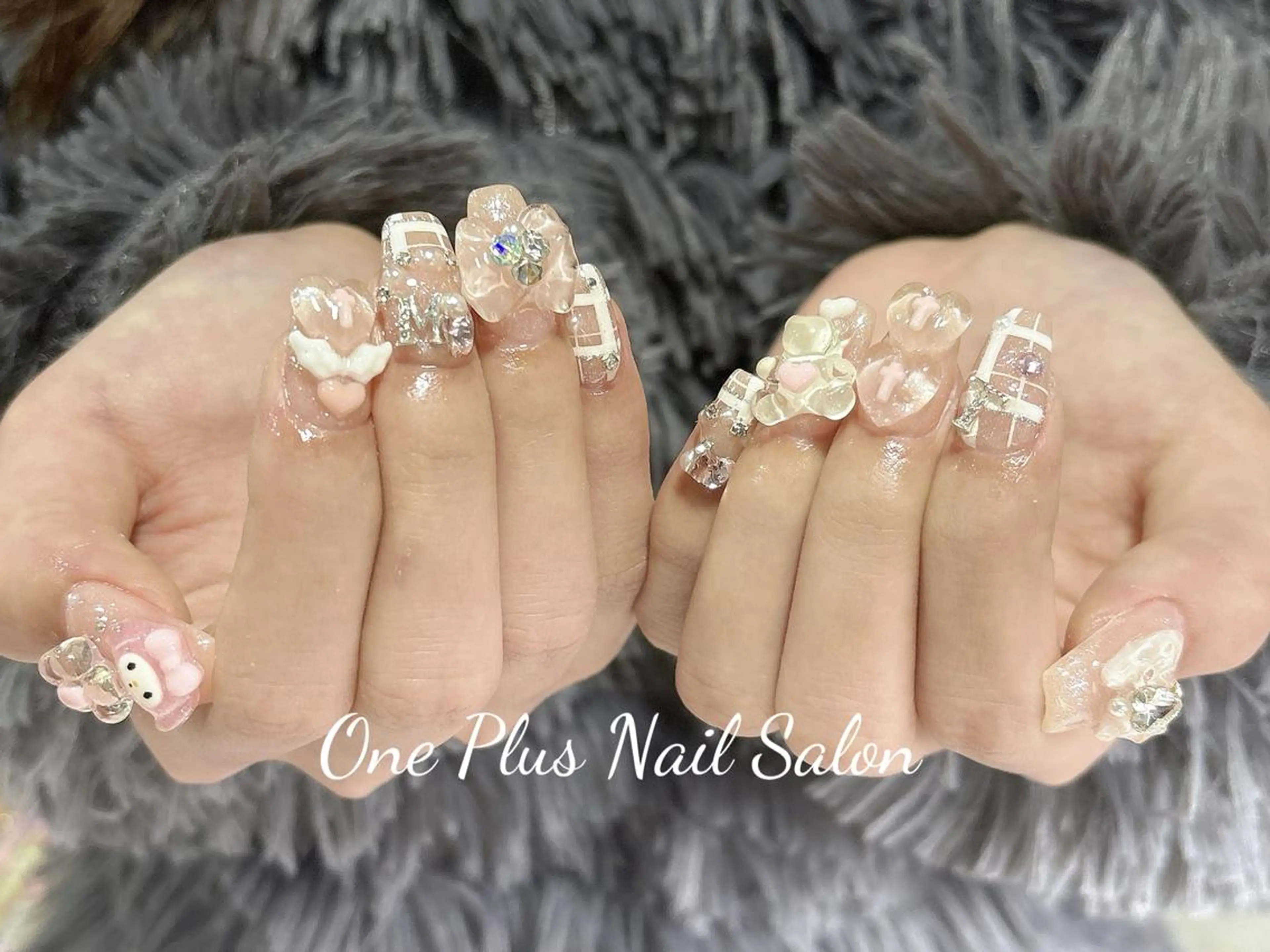 ネイル アートネイル オーロラネイル ガーリー キラキラネイル 韓国ネイル haruka 🧸のネイルデザイン