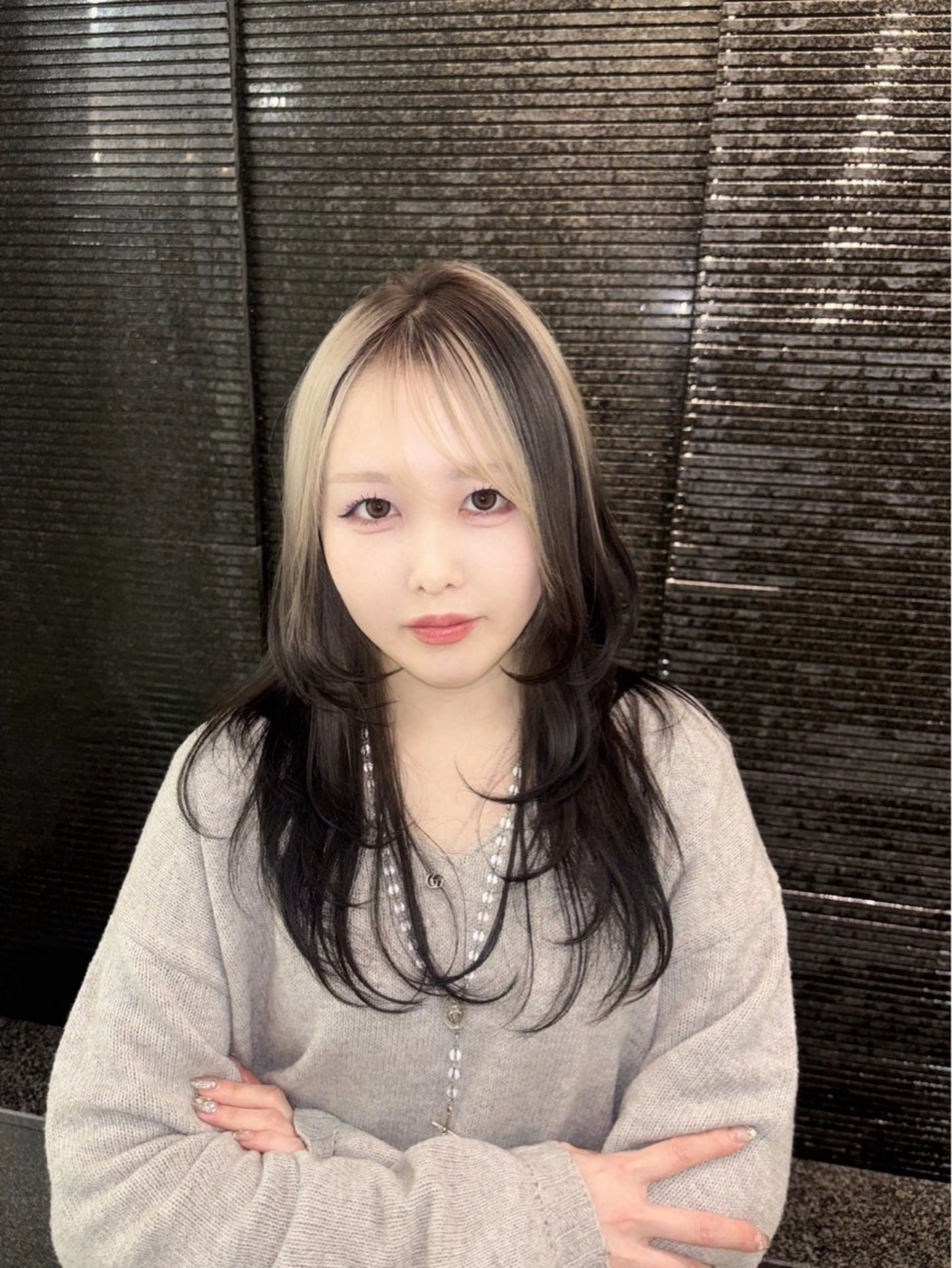 ロング カット 野田阪神/レイヤー ハイライト/yuuのヘアスタイル