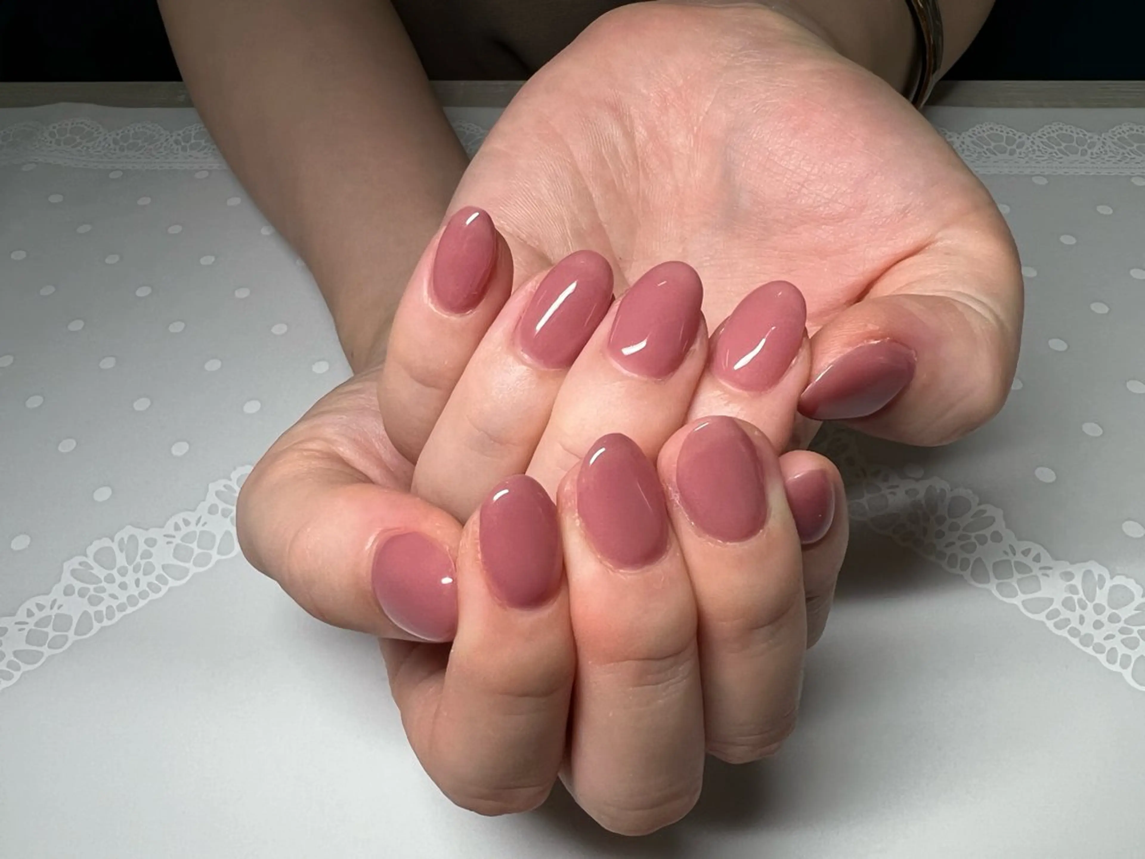 ネイル ワンカラーネイル ピンク ピンクベージュ tty Nail&Eyelash所属・利光 絵瑠のネイルデザイン