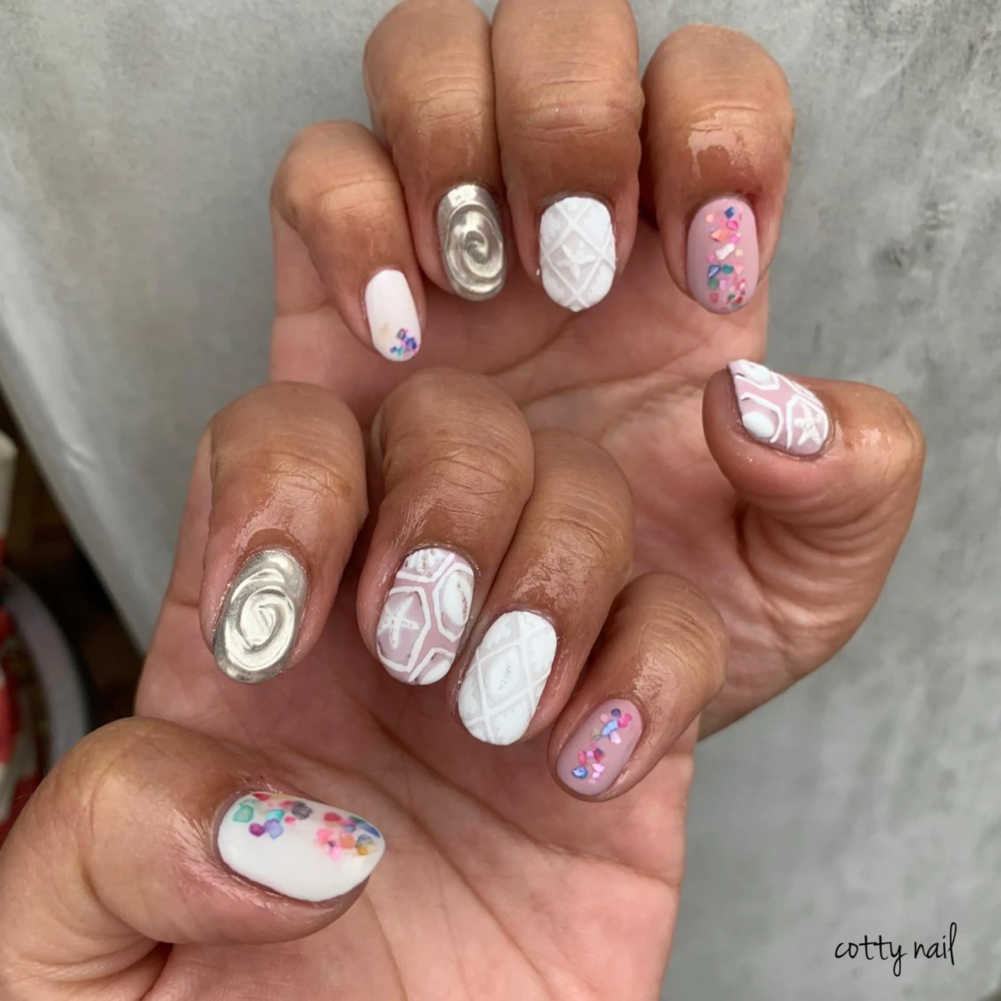 ネイル ジェルネイル ニュアンスネイル 夏ネイル cottynail -miki-のその他イメージ