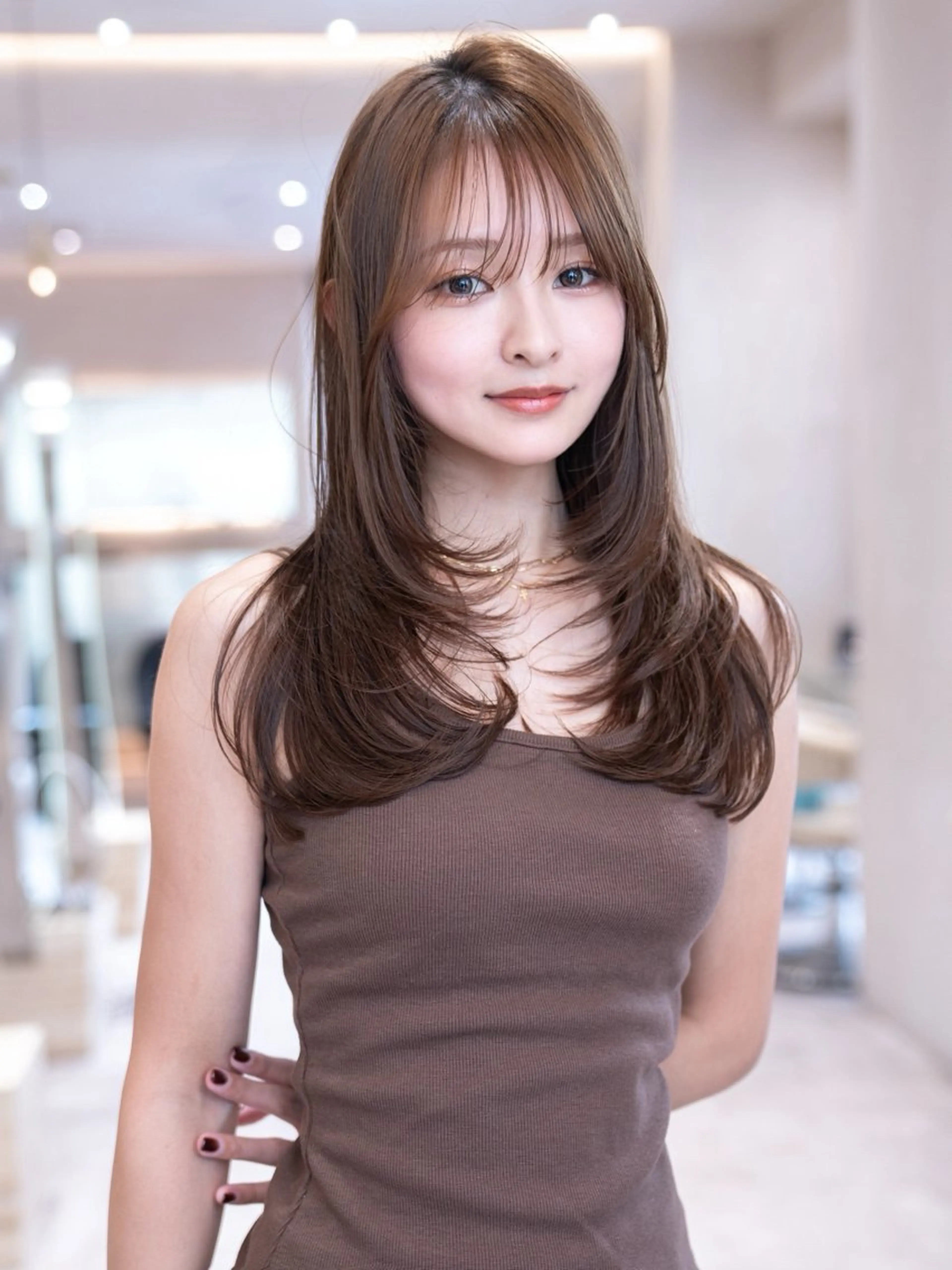 セミロング カラー カット ヘアカラー トリートメント 渋谷🎀透明感カラー レイヤー/mikuのヘアスタイル