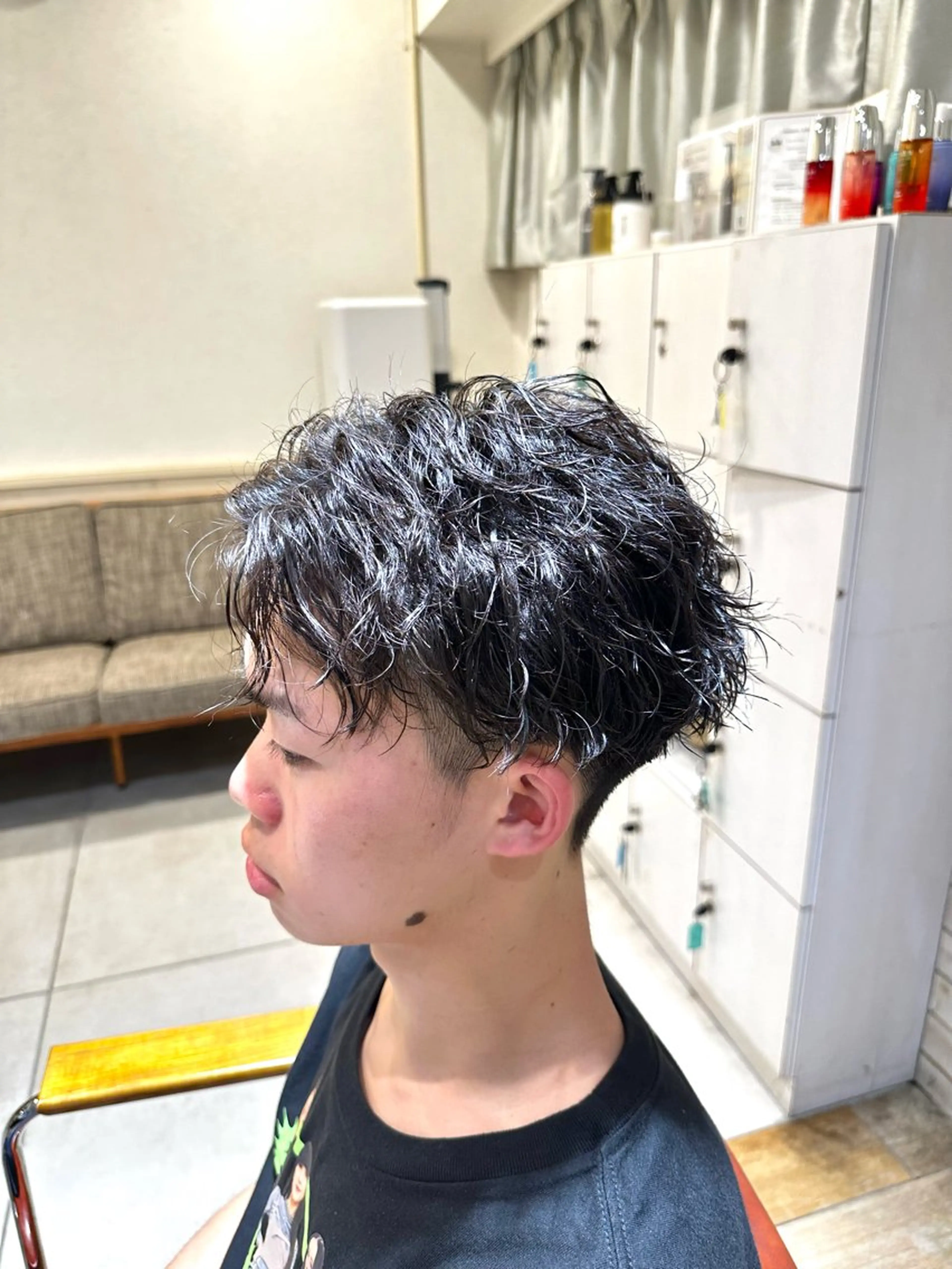 パーマ メンズ カット パーマ 岡本 葵のヘアスタイル