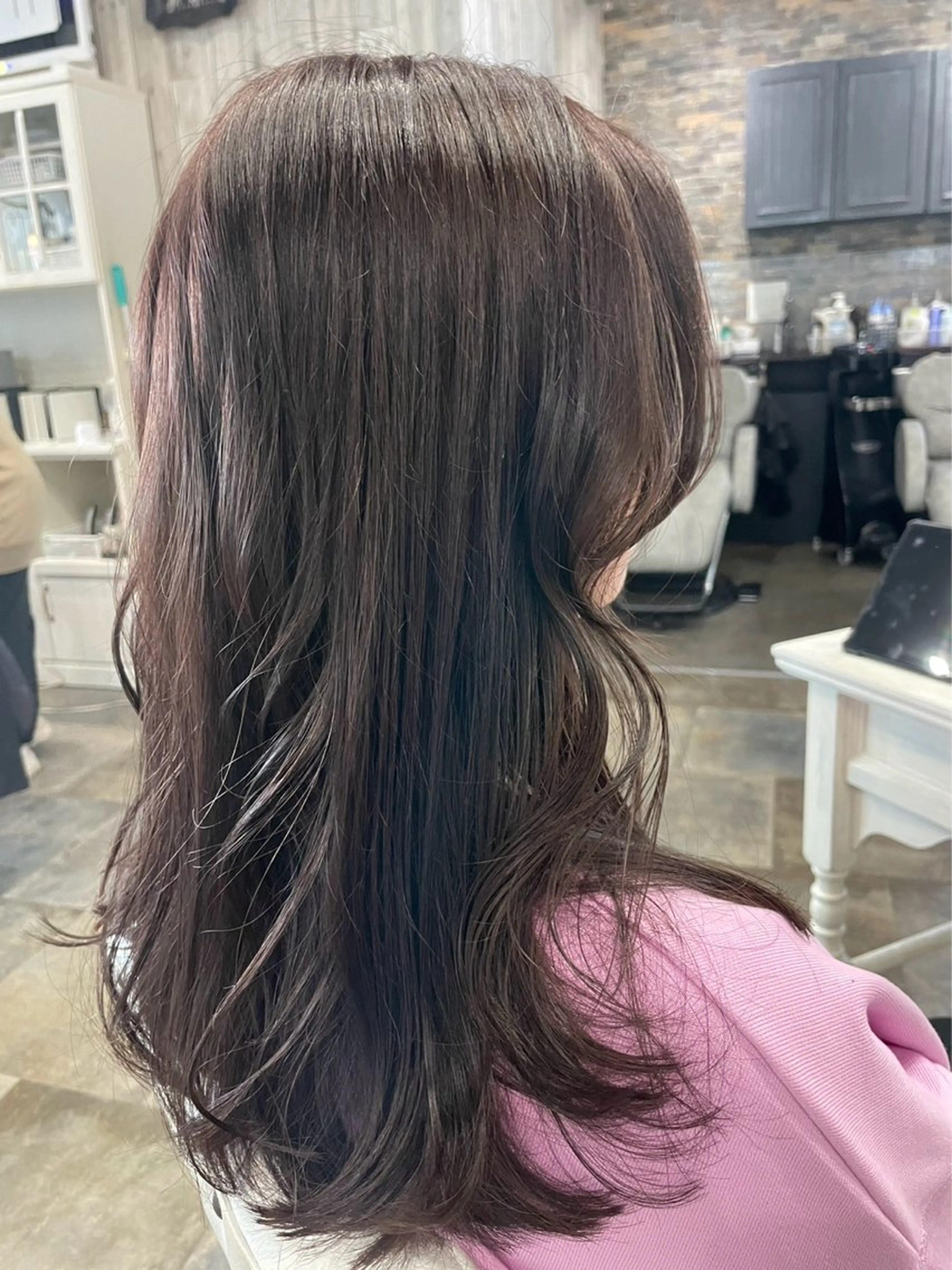 セミロング セミロングパーマ ミストバング ボブ ハイライト 髪質改善 The Apartment of Solon Citta 船橋609所属・髪質改善/縮毛矯正/ 美髪/個室/ハラのヘアスタイル