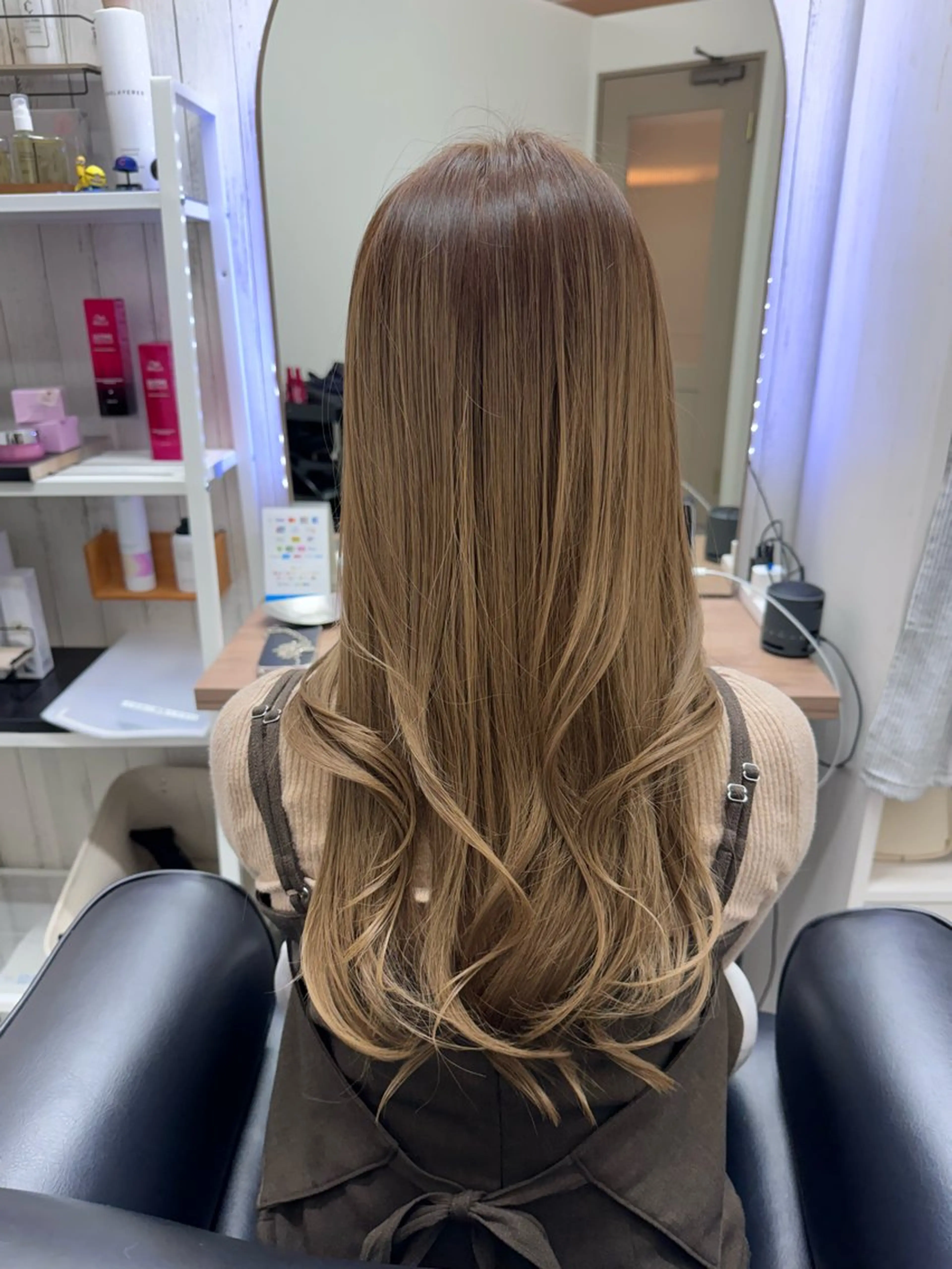 ロング カラー アディクシーカラー イルミナカラー クオルシアカラー 髪質改善 韓国風ヘア The Apartment of Solon 船橋 2nd所属・高橋潤⚜️縮毛矯正 /NEO髪質改善のヘアスタイル