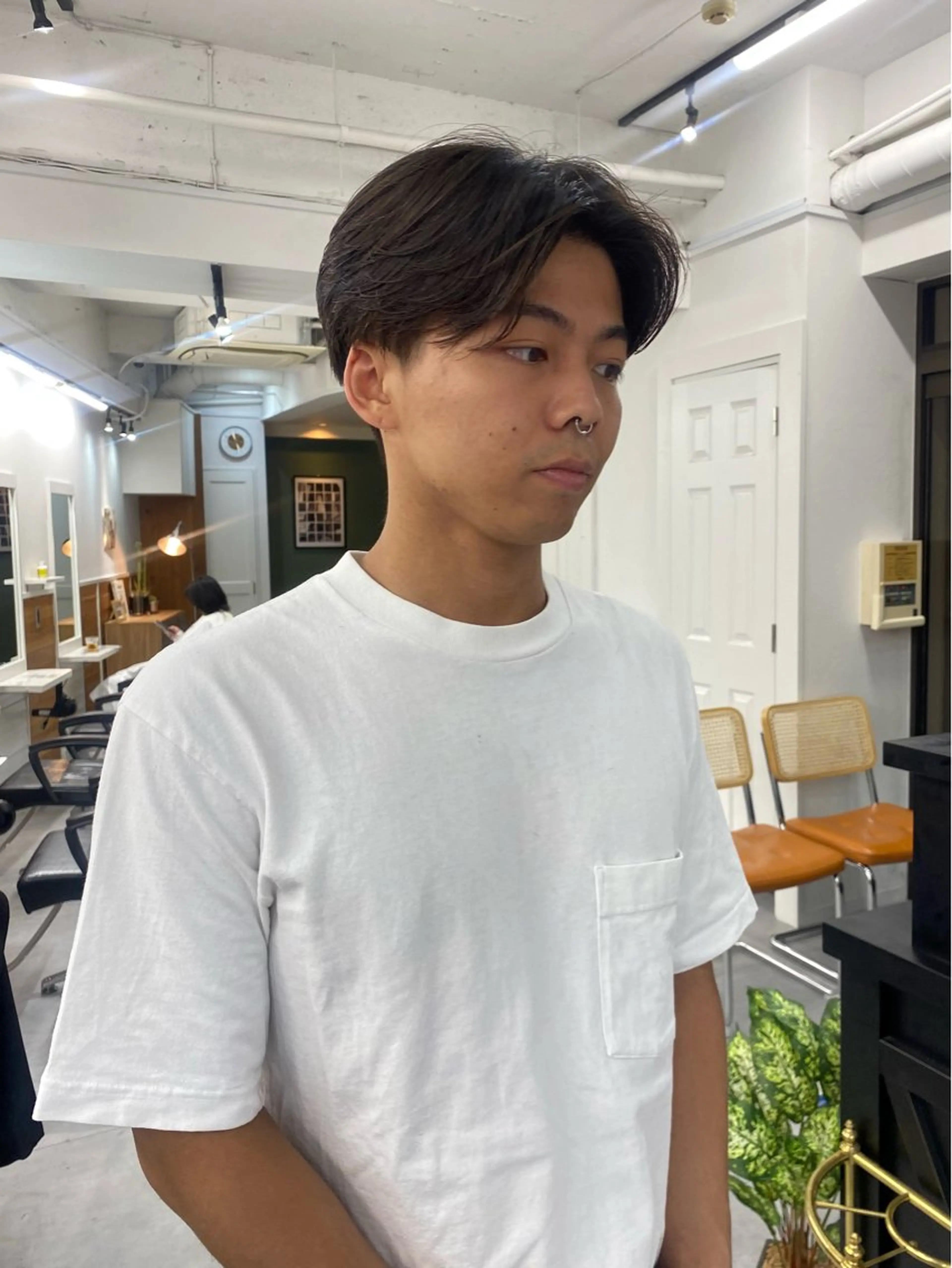 パーマ メンズ カット パーマ トリートメント レイヤーボブ/ 艶カラー/サナ🌼のヘアスタイル