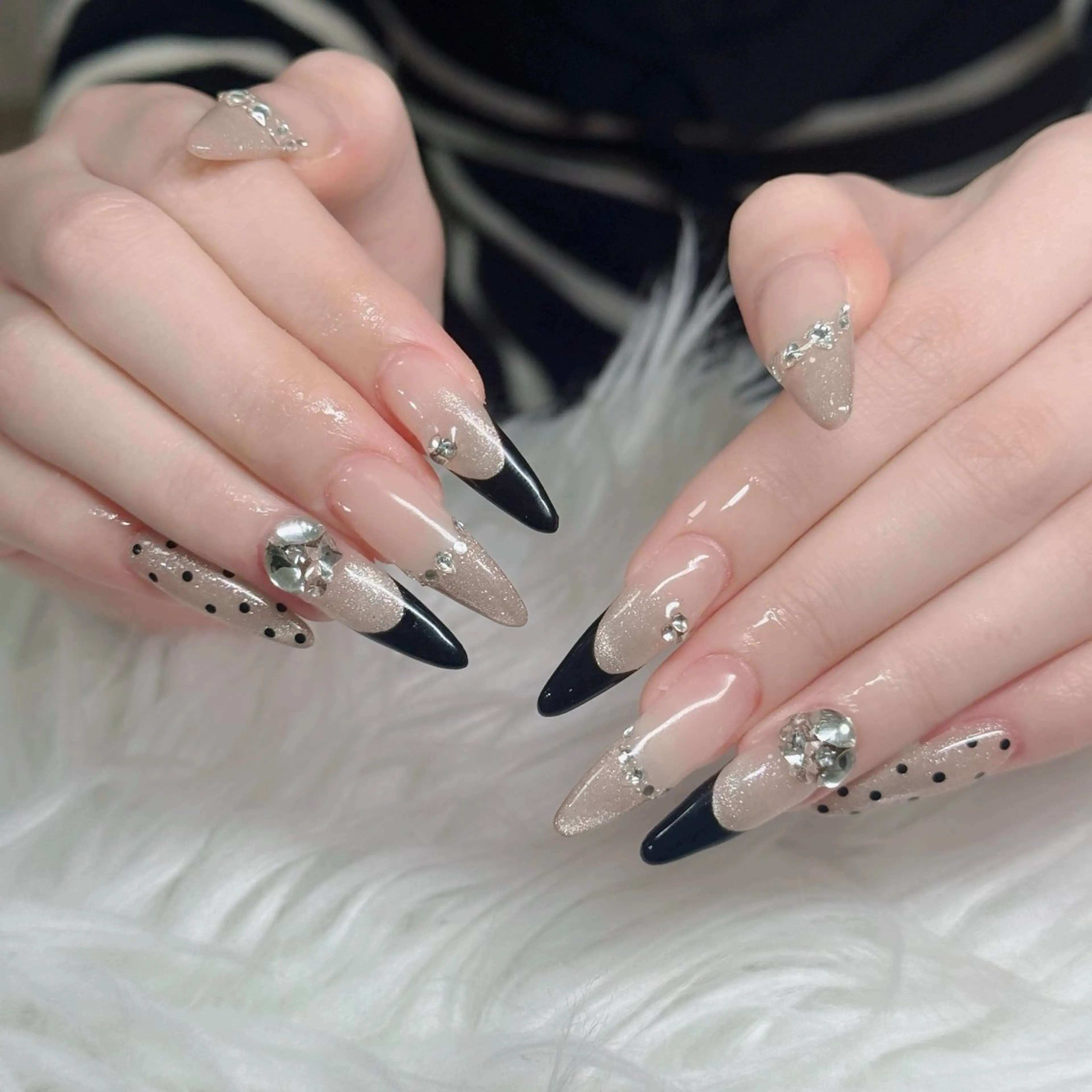 ネイル フットネイル フレンチネイル グラデーション 韓国ネイル ロングネイル ハンドネイル Hani Nail Salonのネイルデザイン
