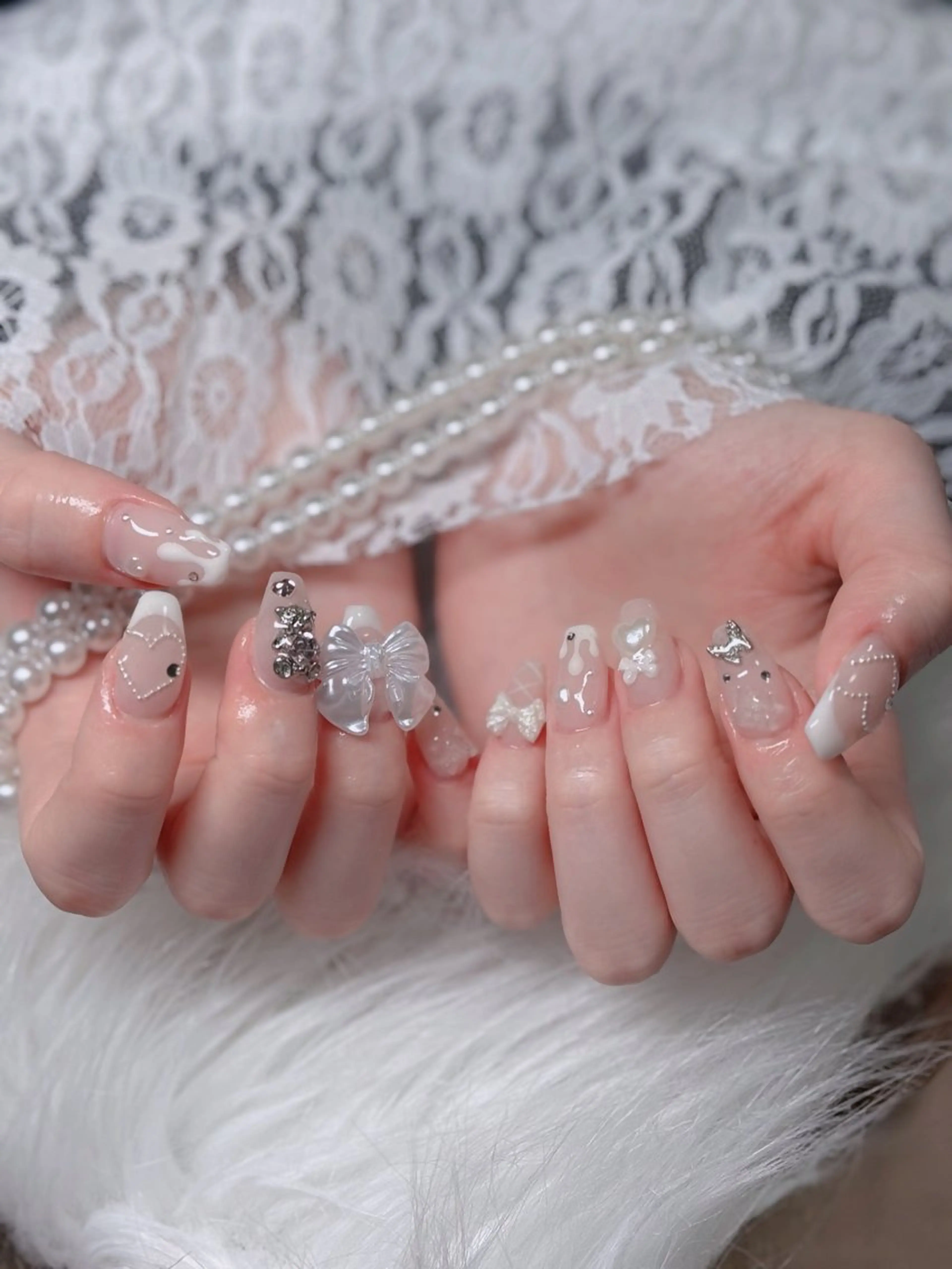 ネイル アートネイル 成人式 ジェルネイル ニュアンスネイル 夏ネイル ハンドネイル neco H.babynailのネイルデザイン