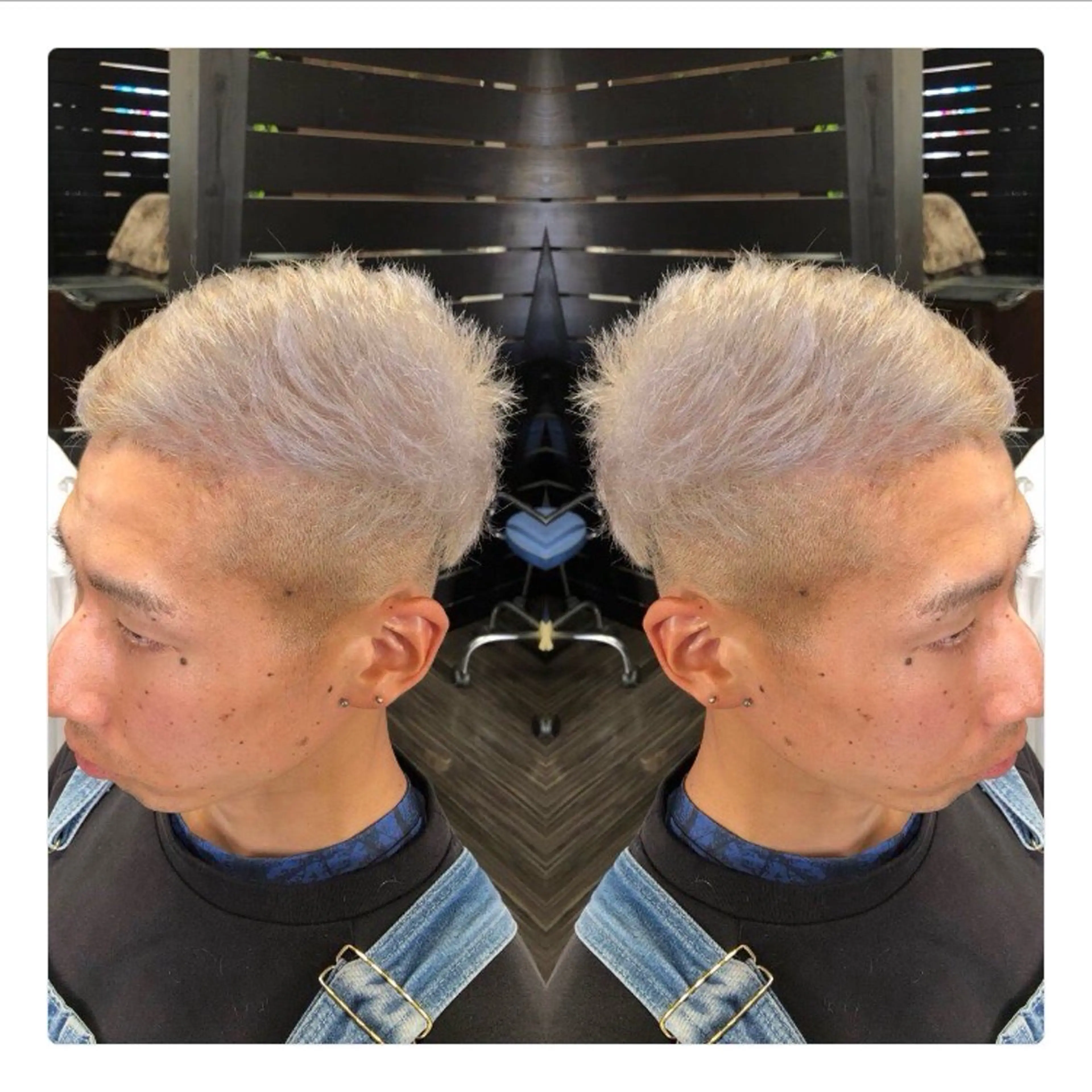 カラー ダブルカラー 岸田 瑠美のヘアスタイル