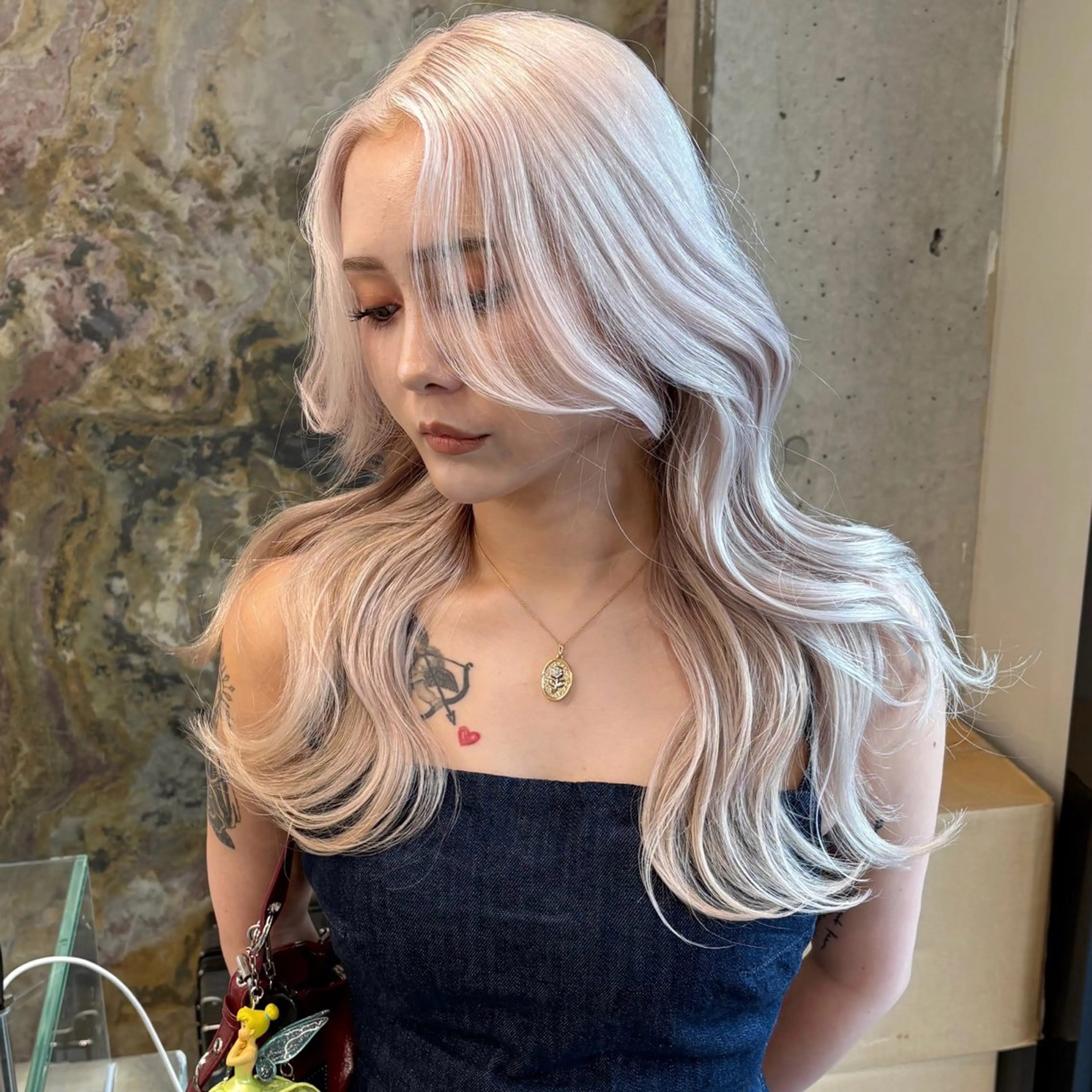 ロング ヘアカラー トリートメント ツヤハイトーン/ レイヤー💫mayuのヘアスタイル