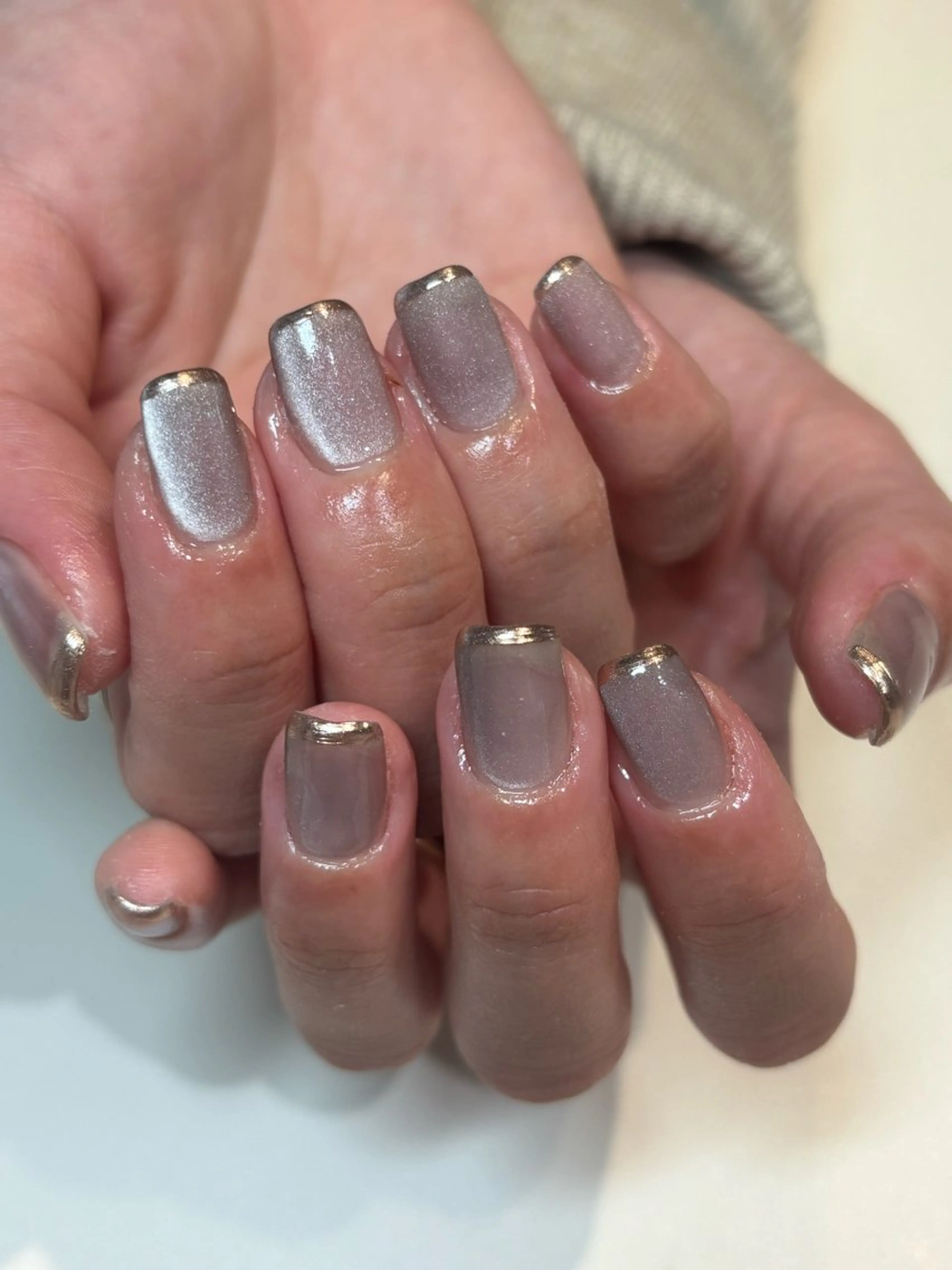 ネイル フットネイル フレンチネイル ジェルネイル グラデーション マグネットネイル ハンドネイル ヘアー.ネイル二刀流 misa🫧のヘアスタイル