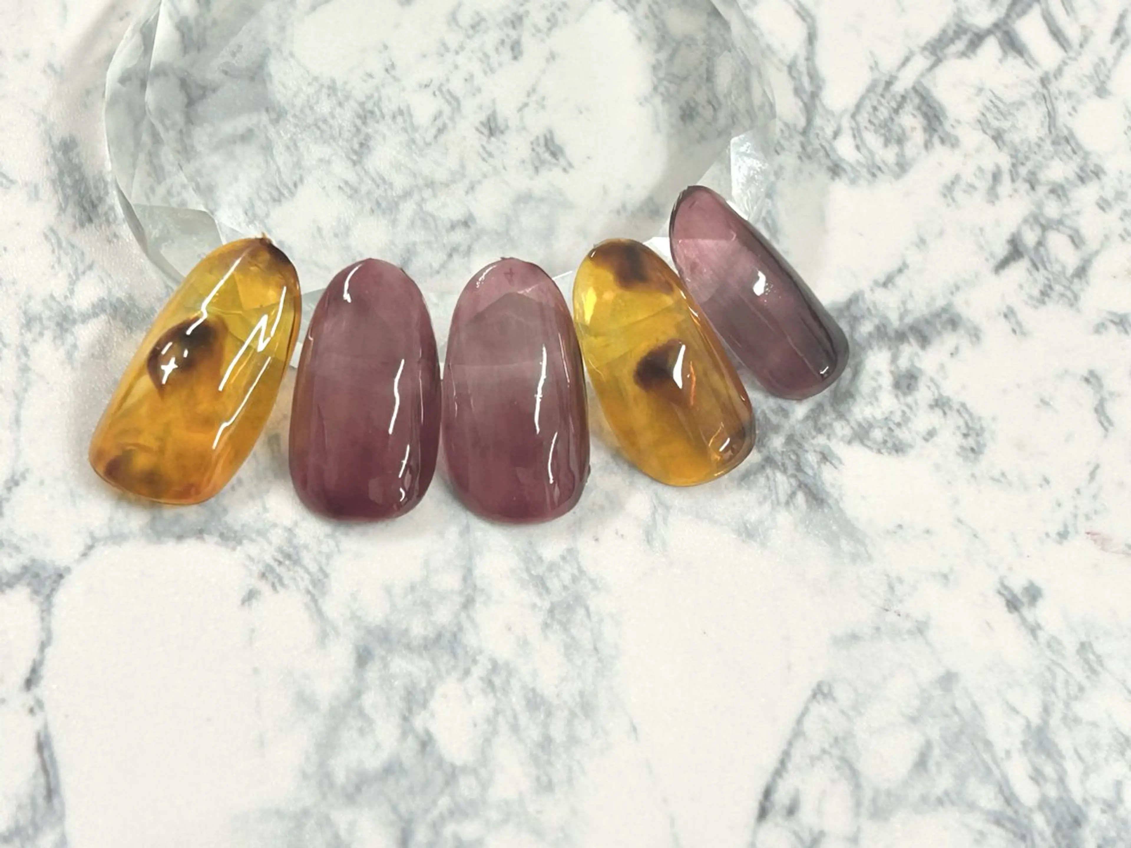 ネイル べっ甲ネイル 杉山 ネイリストのネイルデザイン