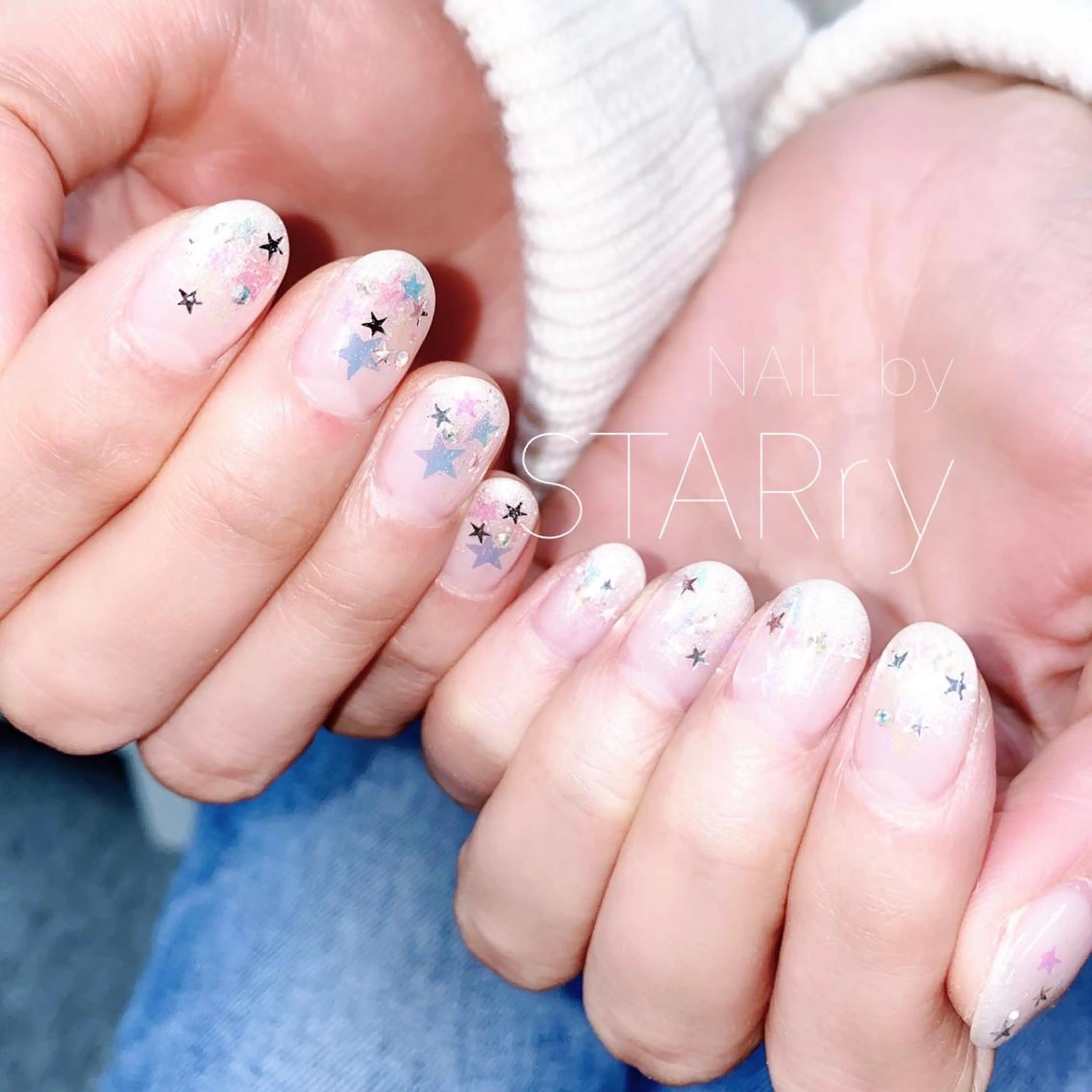 ネイル アートネイル ジェルネイル ニュアンスネイル パラジェル シンプルネイル NAIL by STARry 川口のネイルデザイン