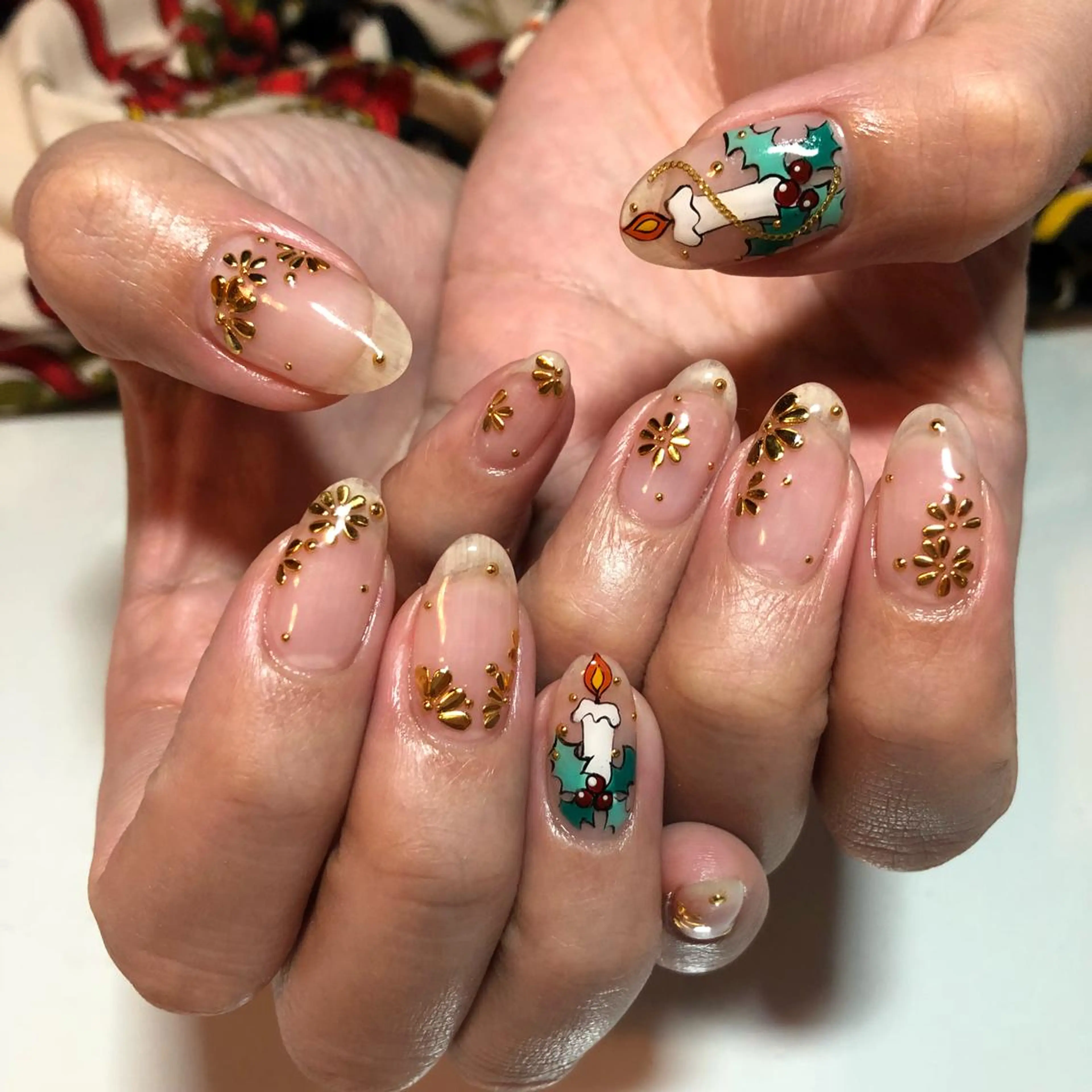 ネイル 冬ネイル クリスマス g-up nail所属・米田 律子のネイルデザイン