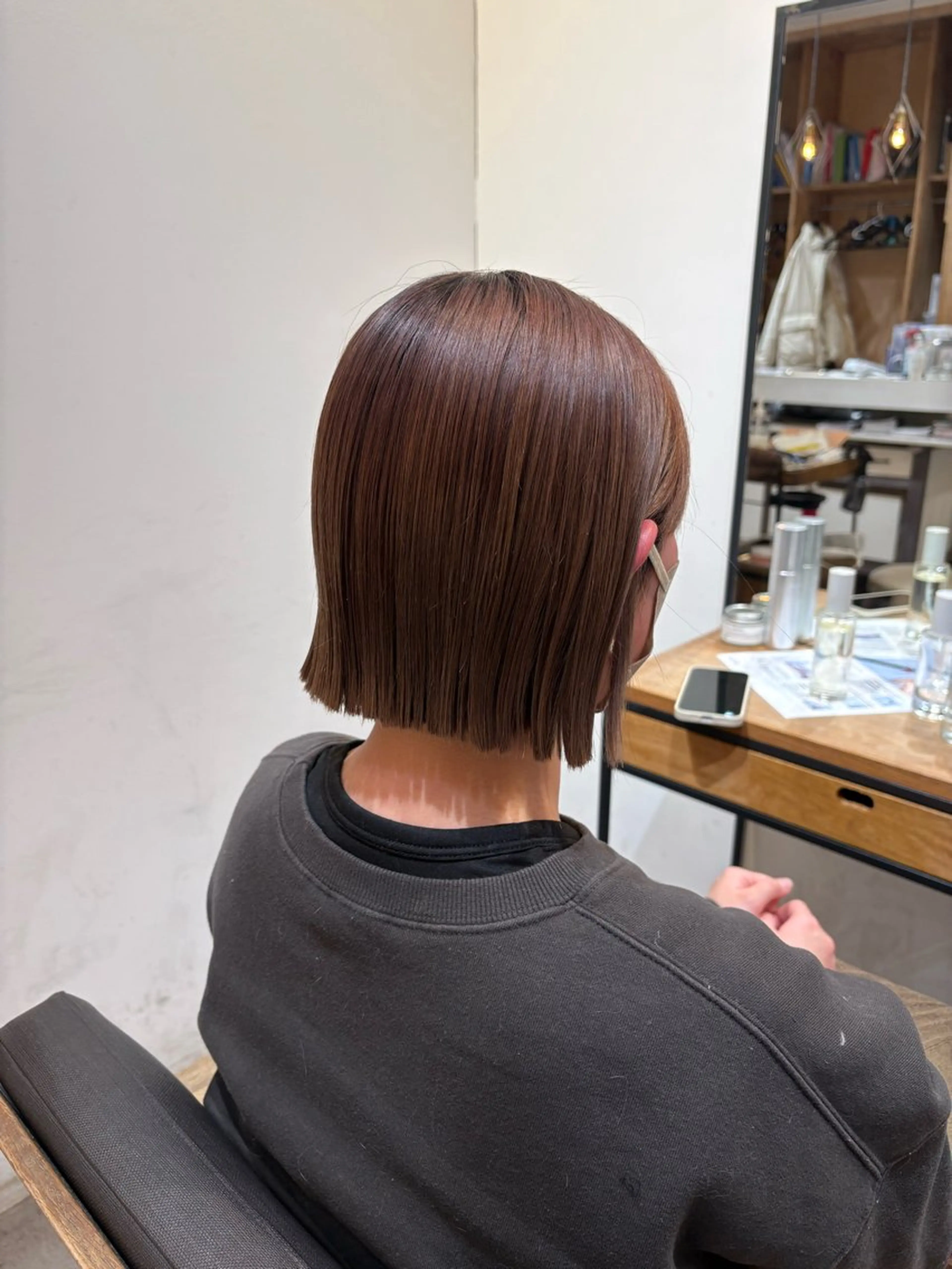 ショート 切りっぱなしボブ ボブ kurumi . MAHALO🌿のヘアスタイル