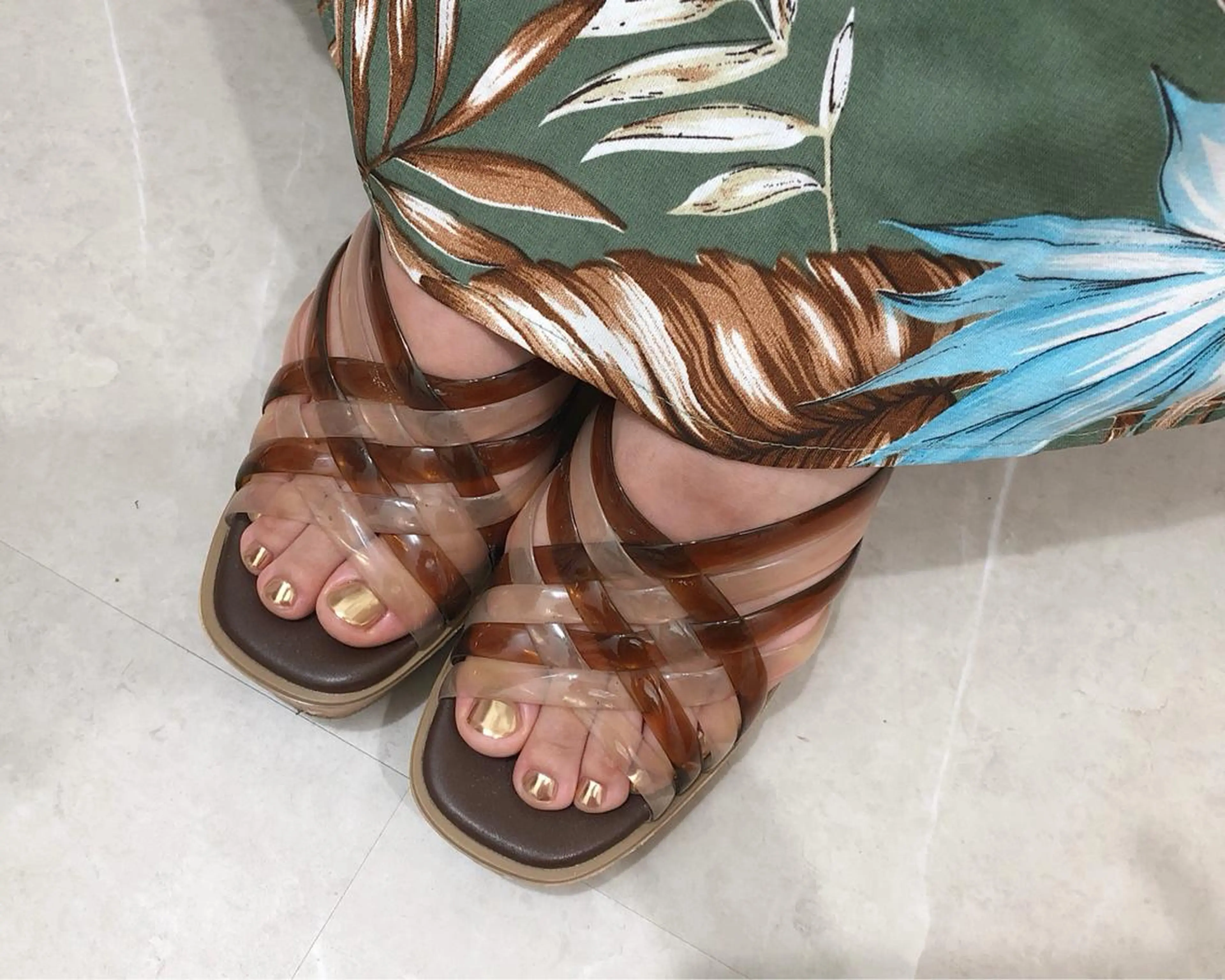 ネイル ゴールド ミラーネイル フットネイル nail heron所属・saki_ nail heronのその他イメージ