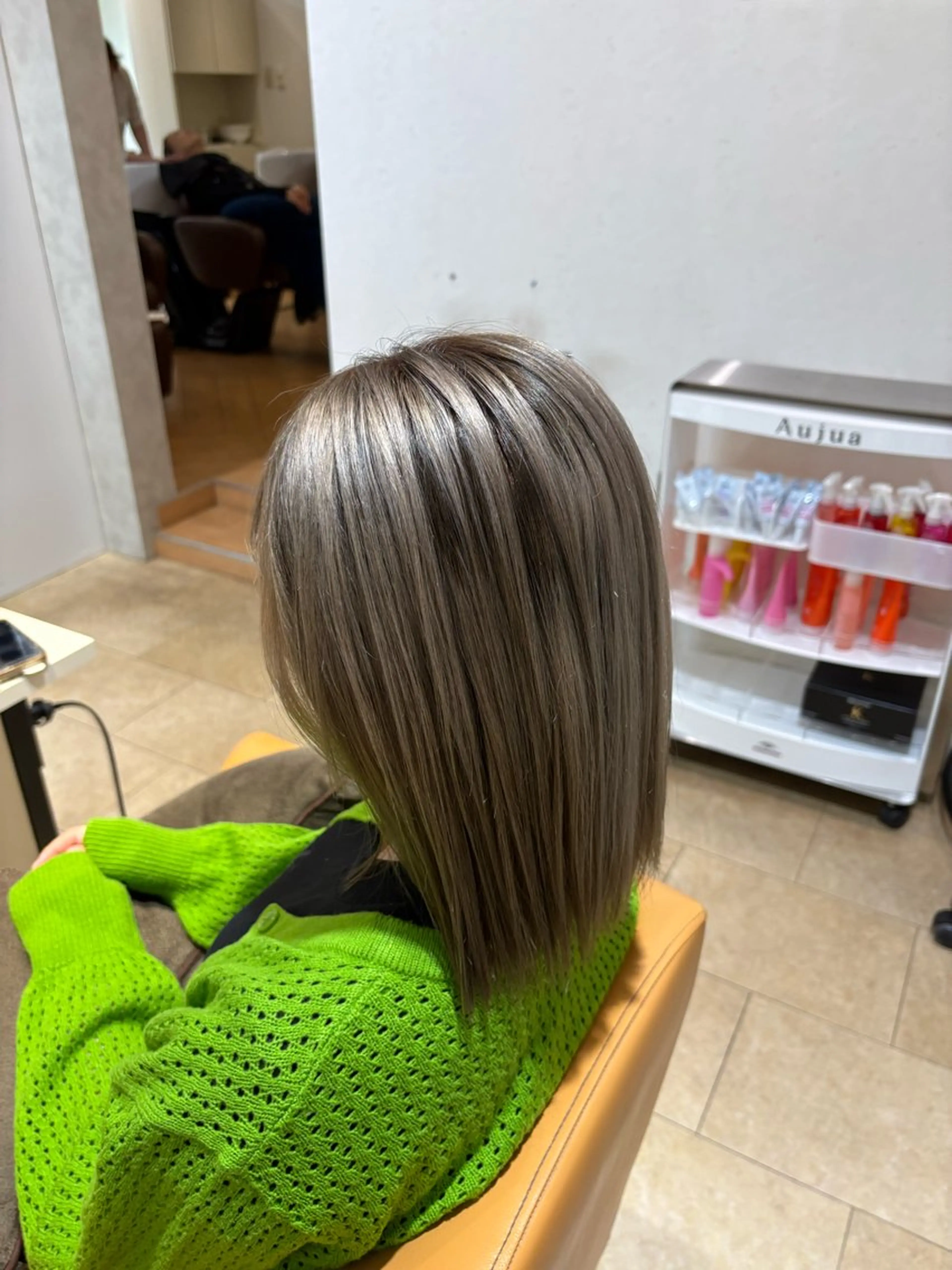 セミロング カラー あいり 福岡美容師のヘアスタイル