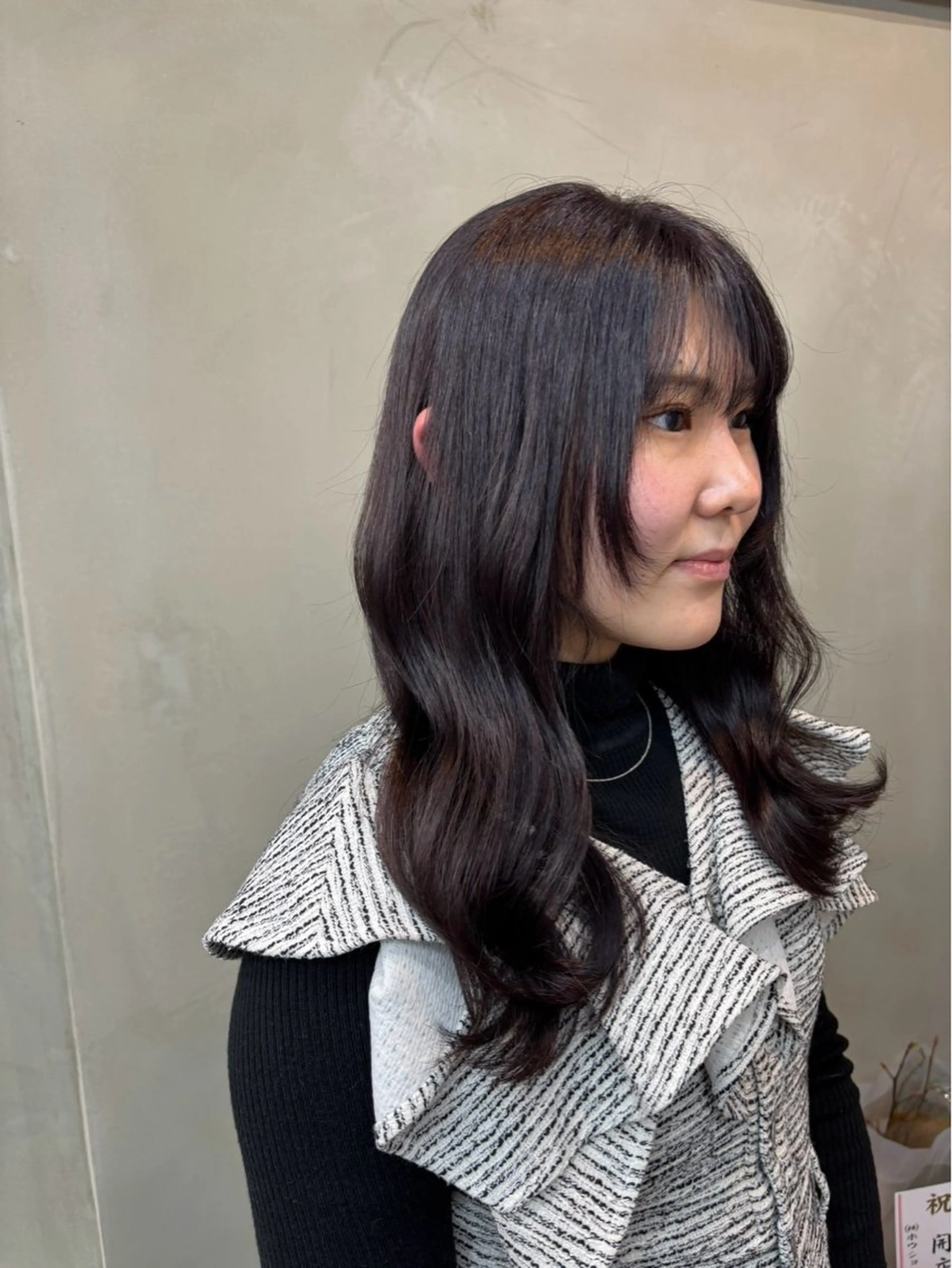 ミディアム カット ヘアカラー 髪質改善ストレート/ ブリーチ／渋谷　福田のヘアスタイル