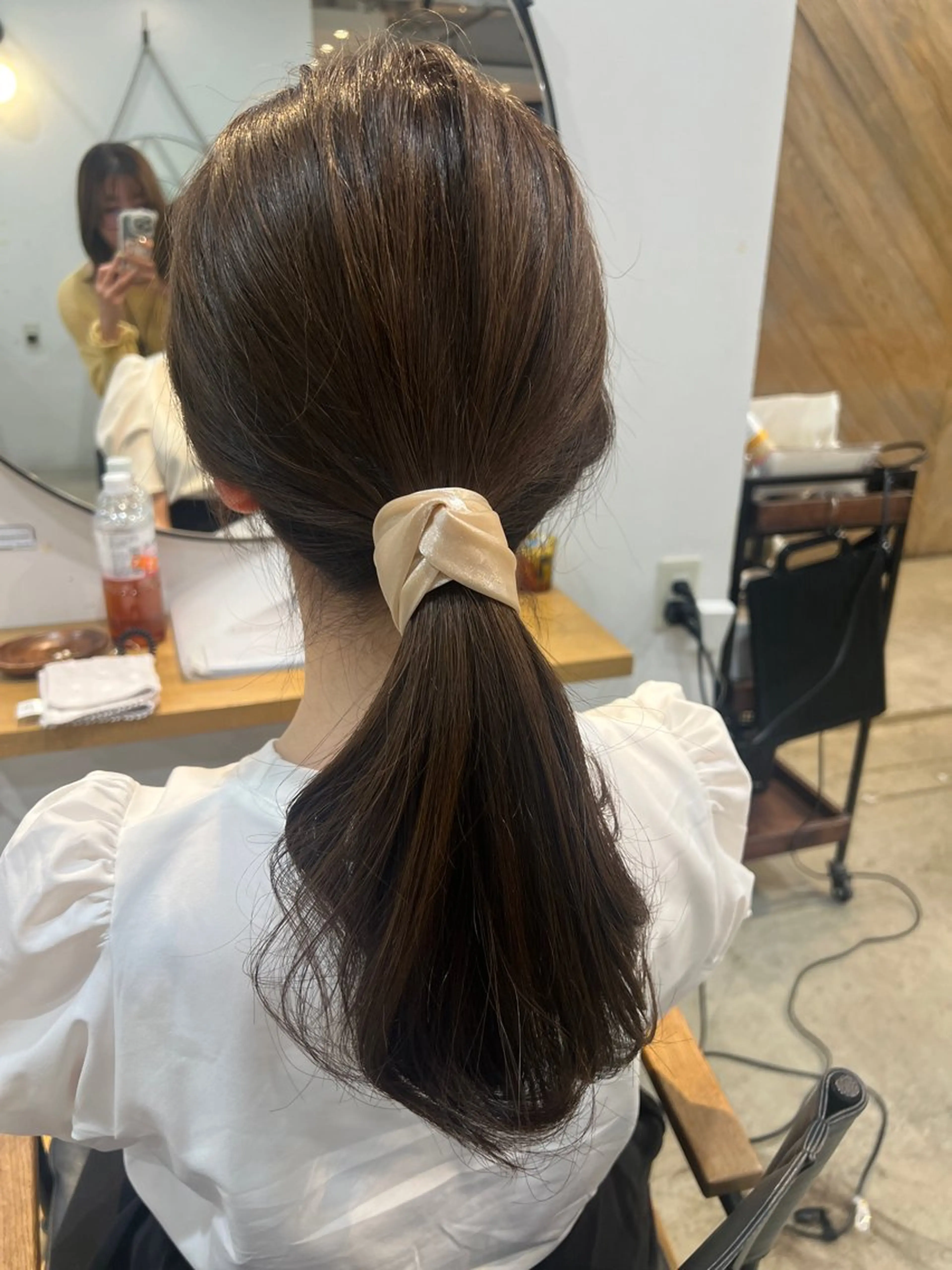 ロング カラー グレージュ beleefric 🩵黒木芽衣のヘアスタイル