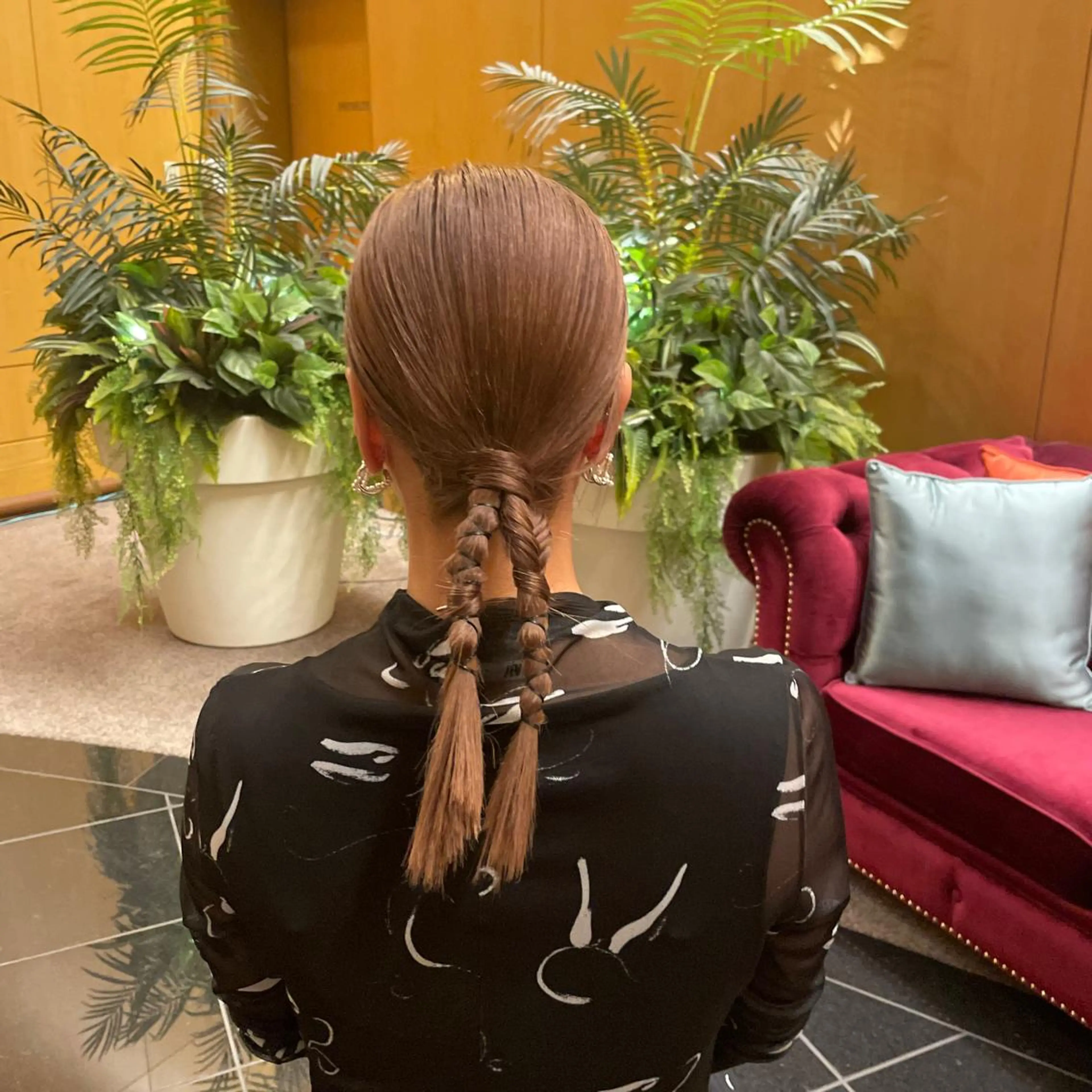 ミディアム 着付け 松永 梨央のヘアスタイル