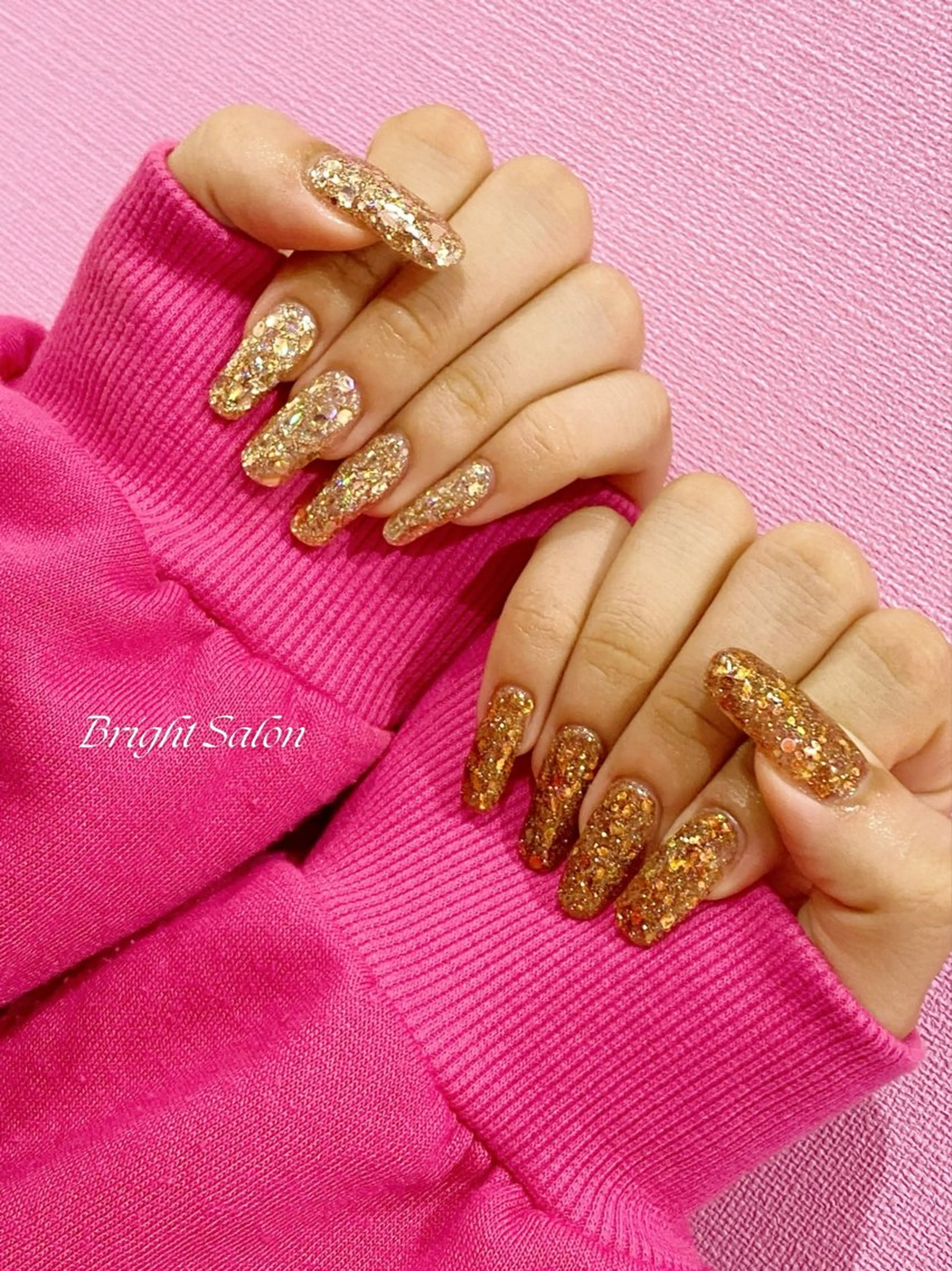 ネイル ラメ(グリッター) 大倉 絵理のネイルデザイン