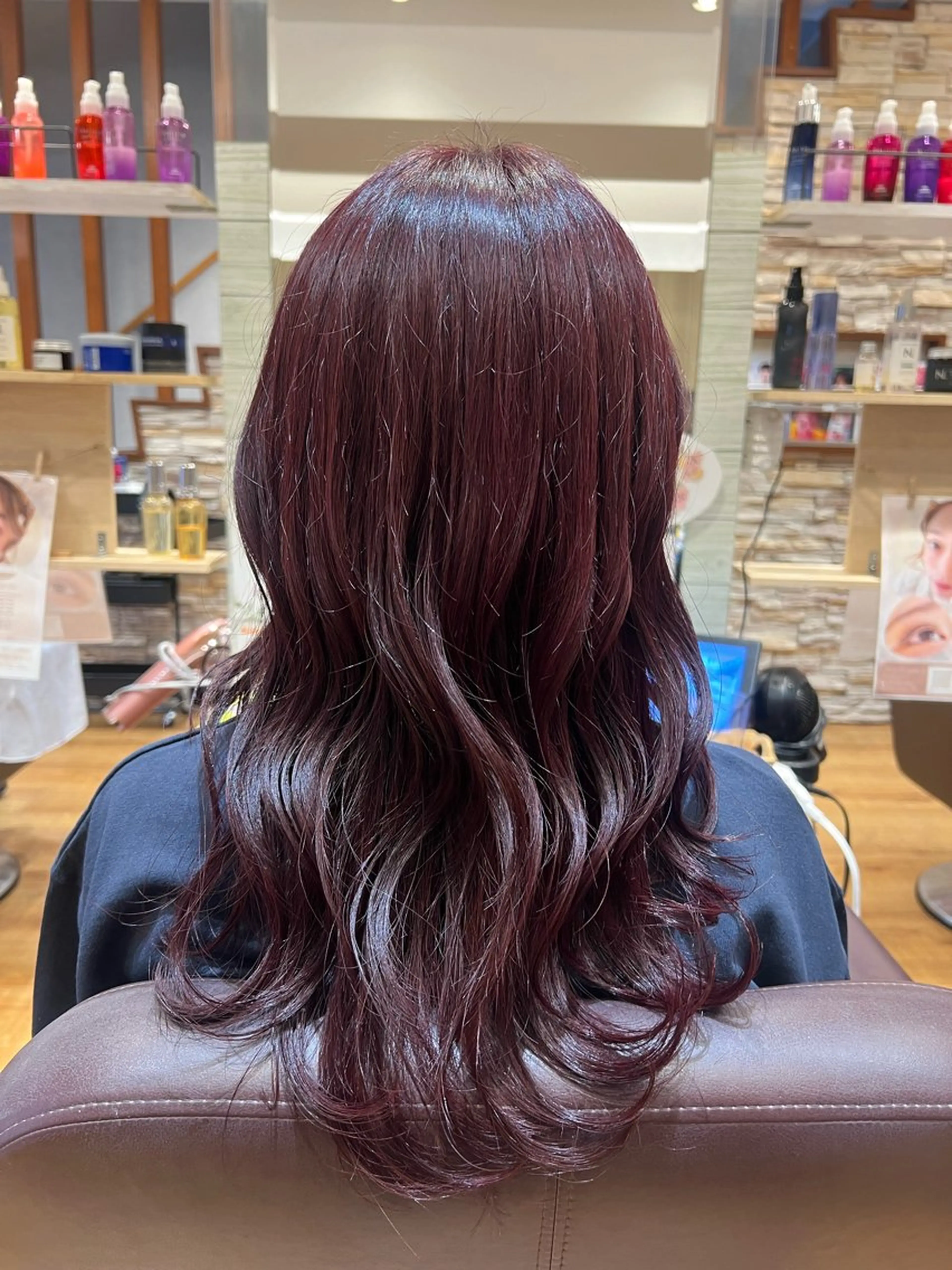 ロング カラー ブリーチ ブリーチなしカラー レッドカラー メンズ特化美容師/栄 /本間さつきのヘアスタイル