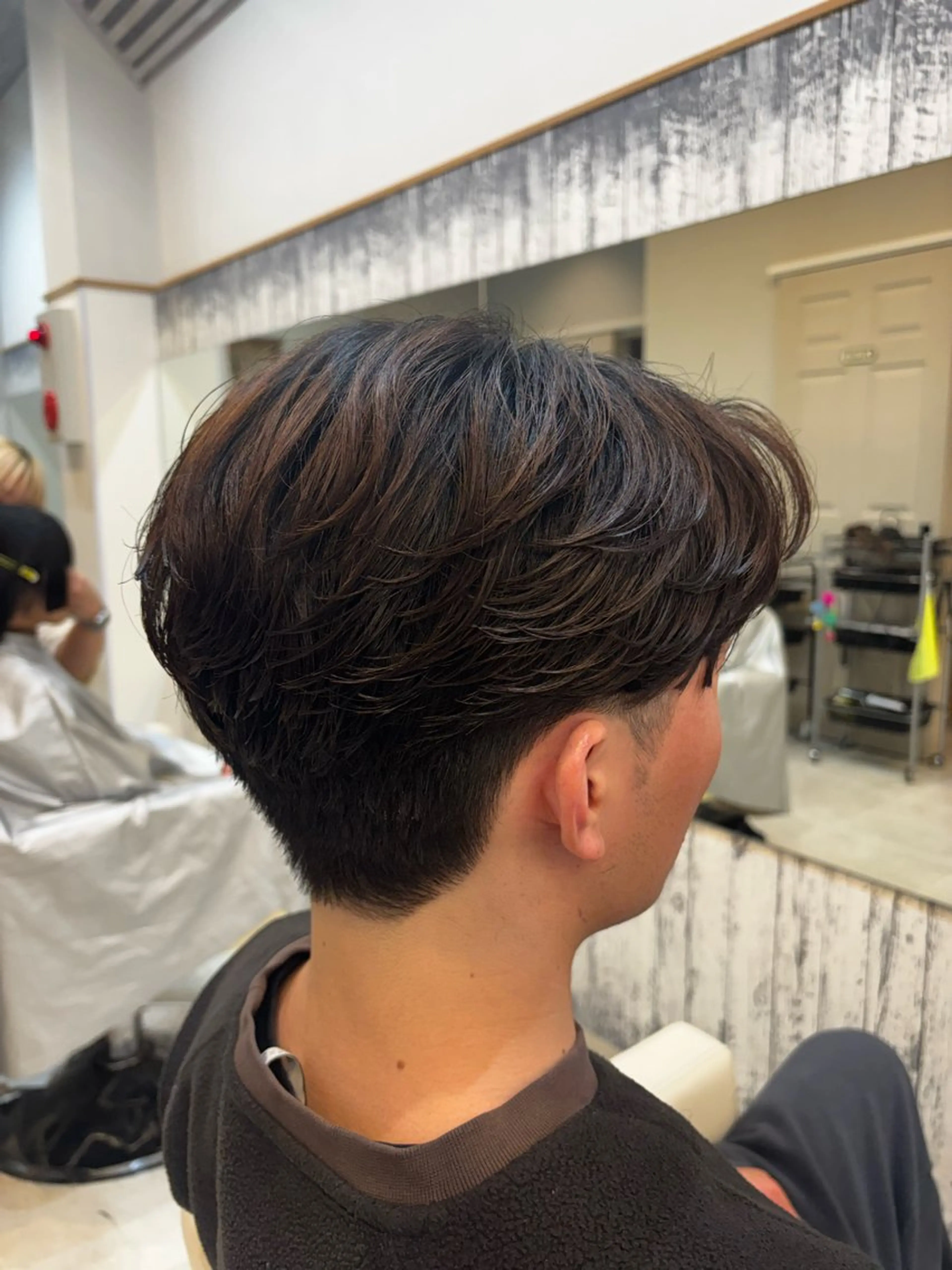 ショート メンズ メンズパーマ カット パーマ あすか/ 松本/モデル募集中のヘアスタイル