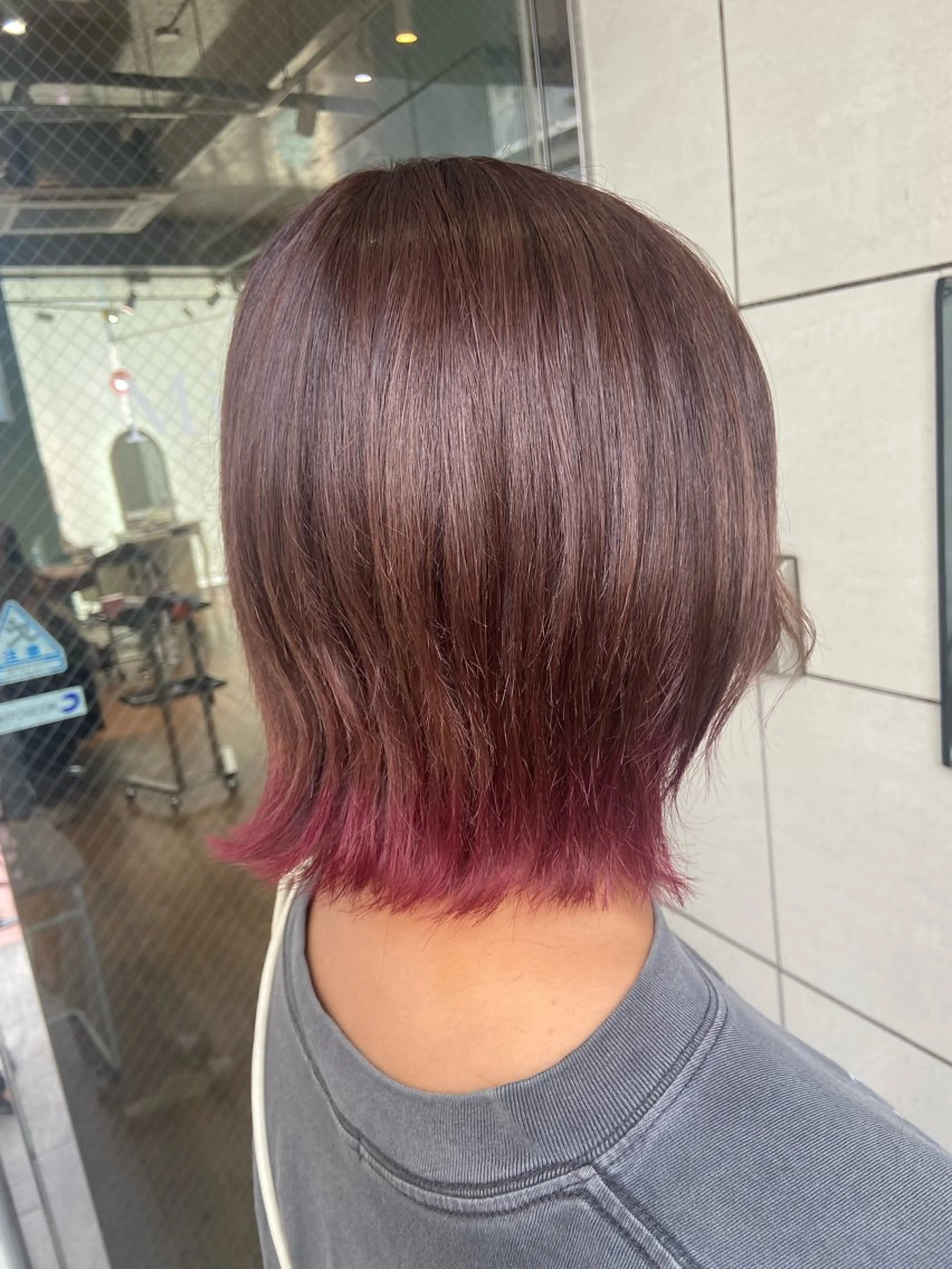 ショート カラー ヘアカラー トリートメント 🧸プルエクステ❤︎ ネイルKAO🧸のヘアスタイル