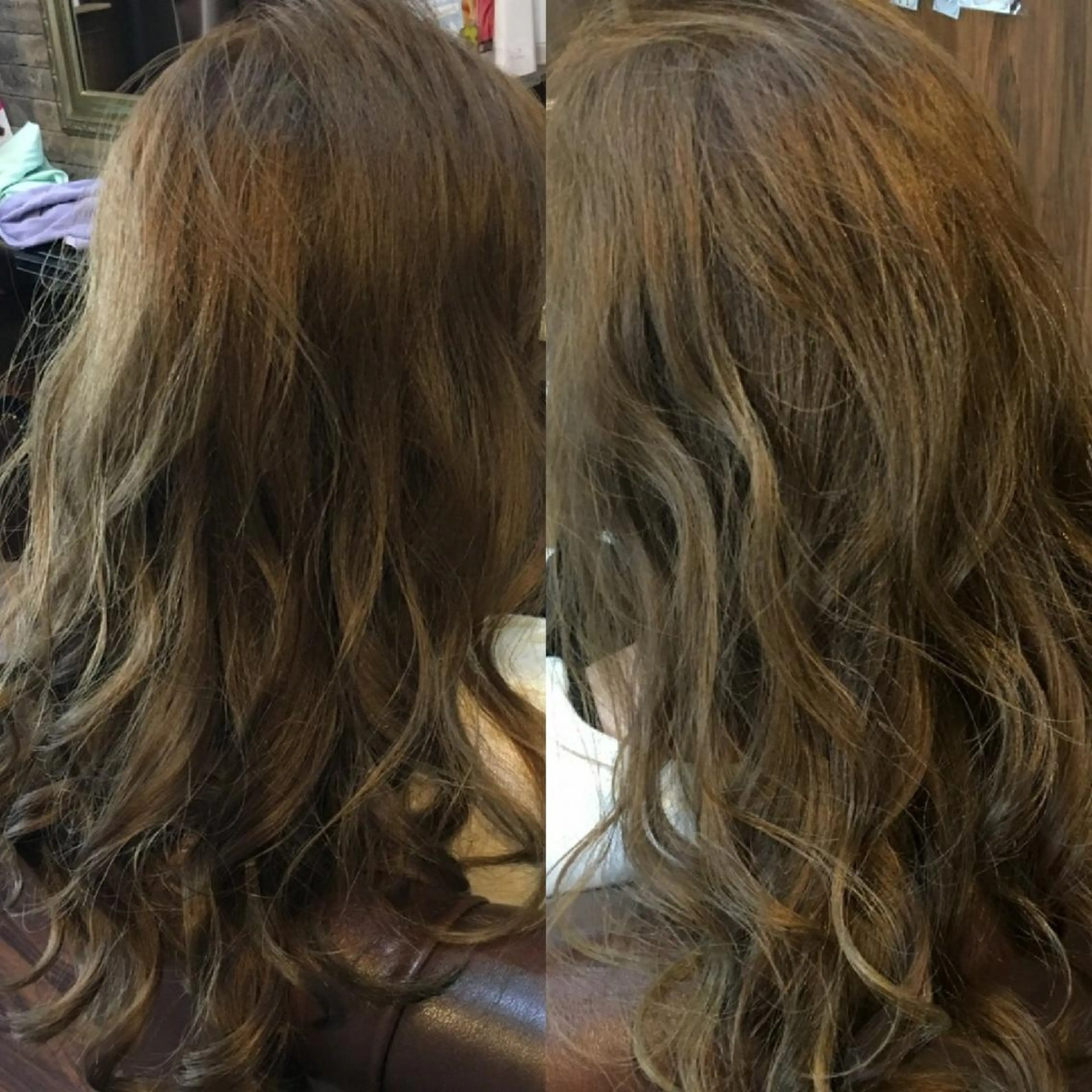 ロング パーマ 美髪 カラーリストのヘアスタイル