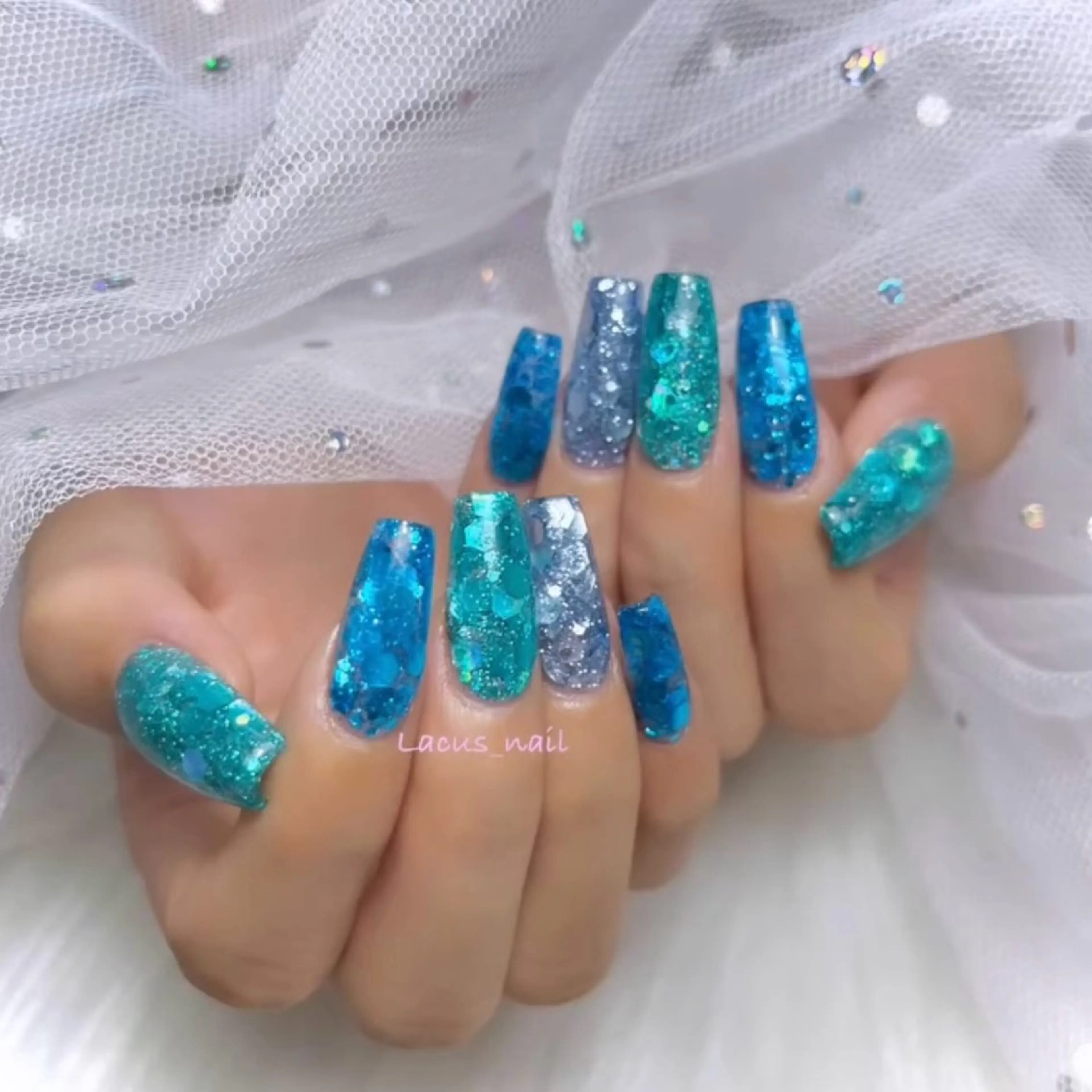 ネイル スカルプネイル シンプルネイル Nail Salon Lacusのネイルデザイン