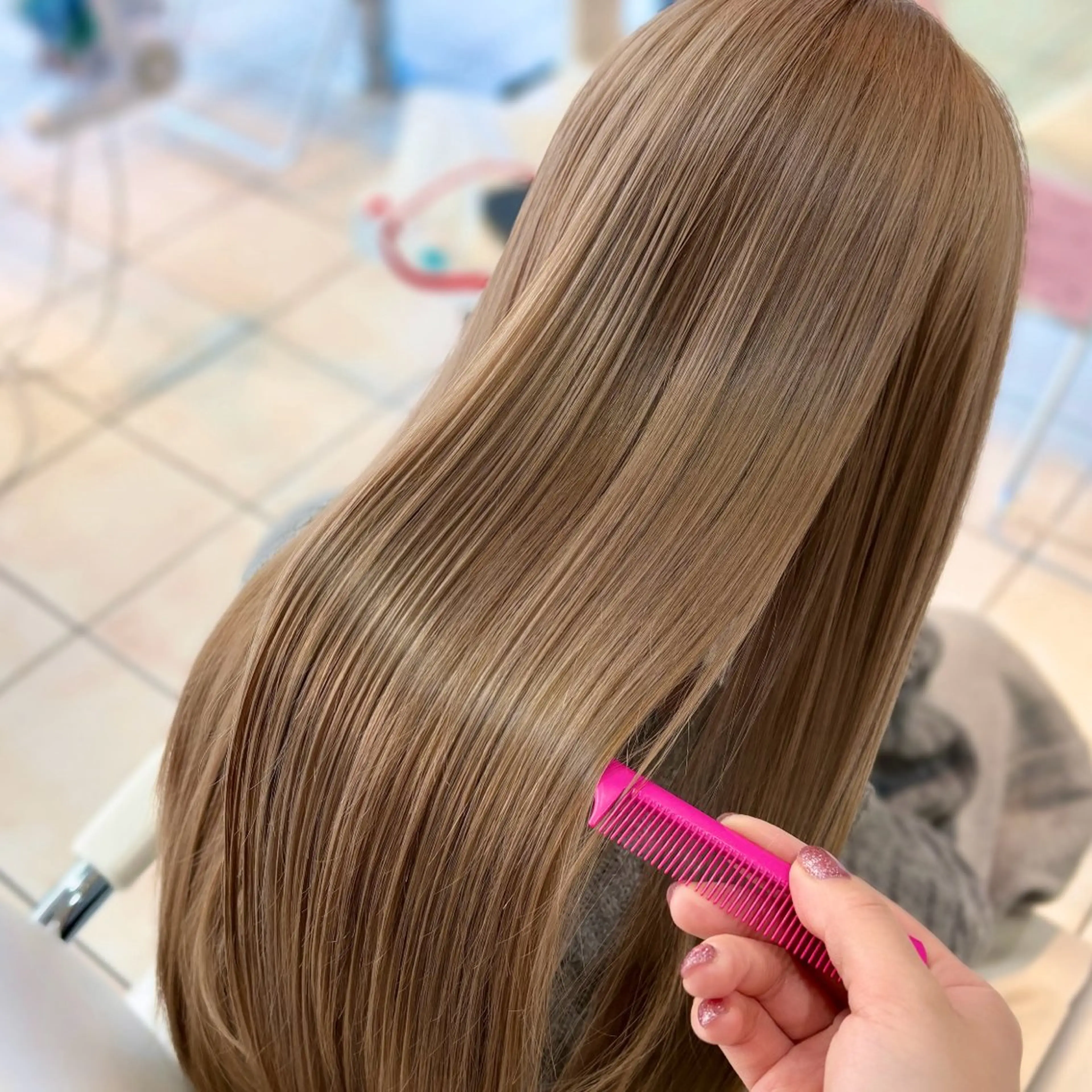 ロング カラー カット ヘアカラー ブリーチ/ヘアセット 【𝙍𝙞𝙣𝙤】のヘアスタイル