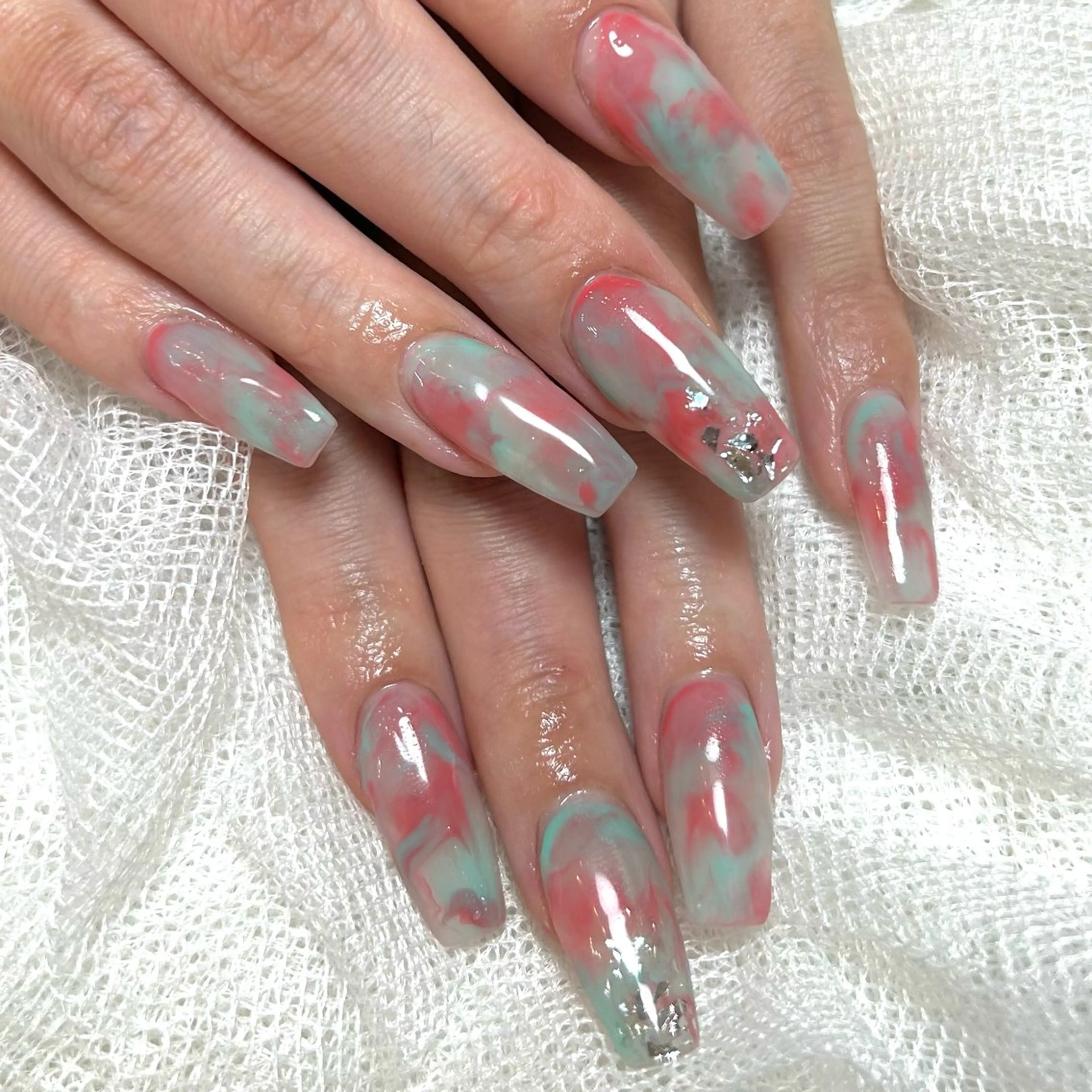 ネイル アートネイル 長さ出し Stella Harukaのネイルデザイン