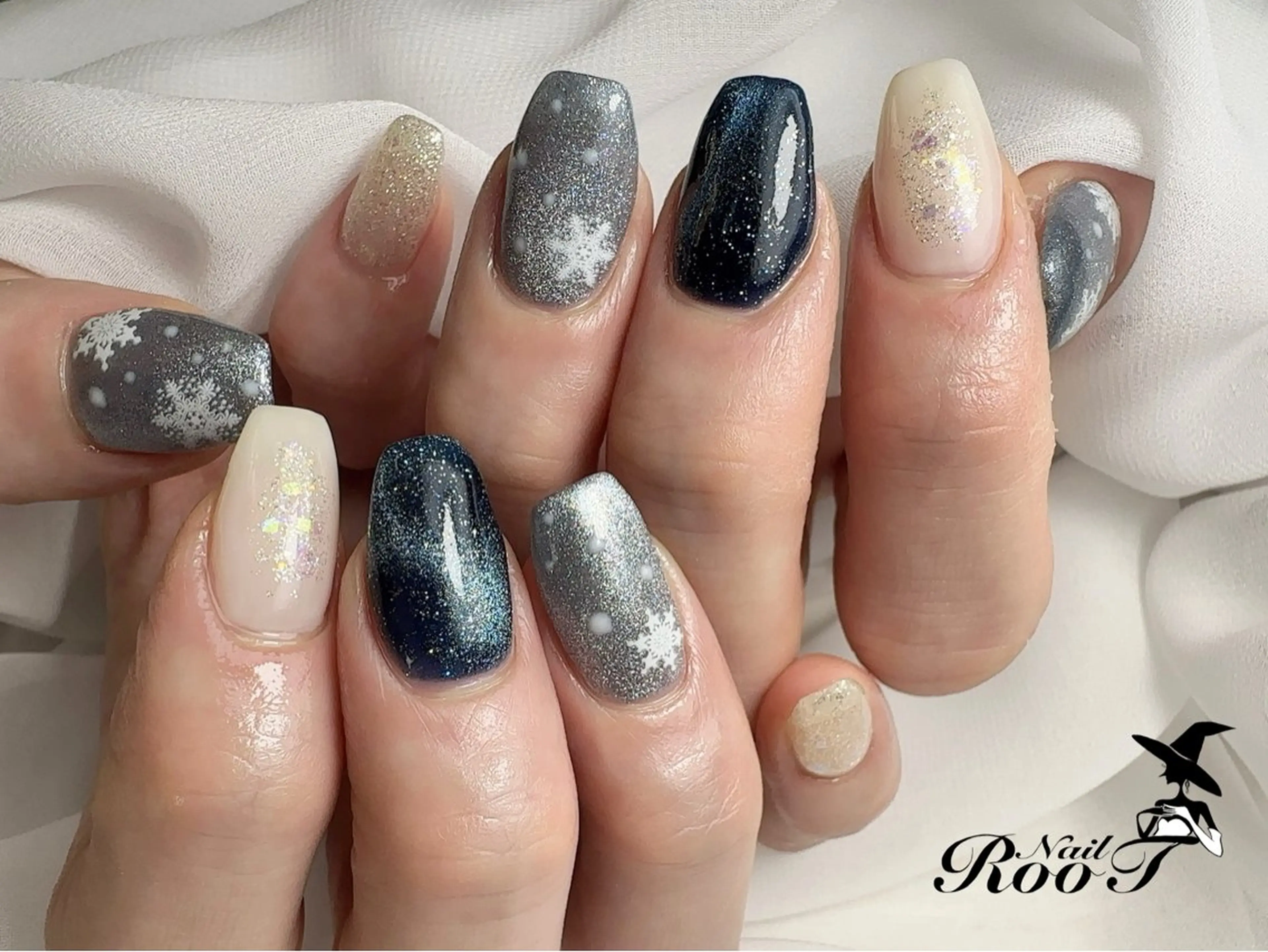 ネイル 冬ネイル ハンドネイル RooT Nailのネイルデザイン
