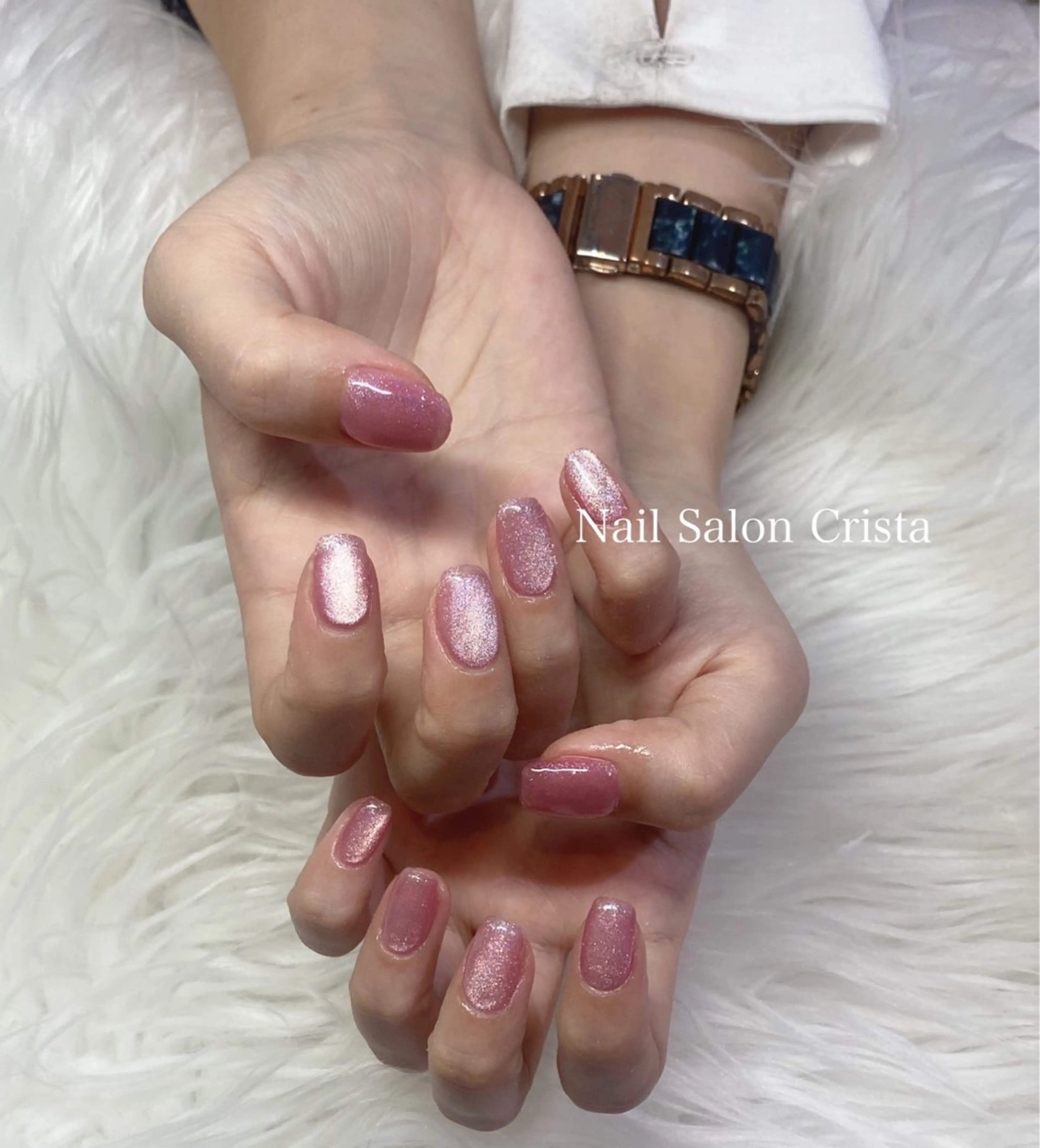 ネイル ジェルネイル パラジェル ピンク ハンドネイル CRISTA所属・CRISTA MOMOのネイルデザイン