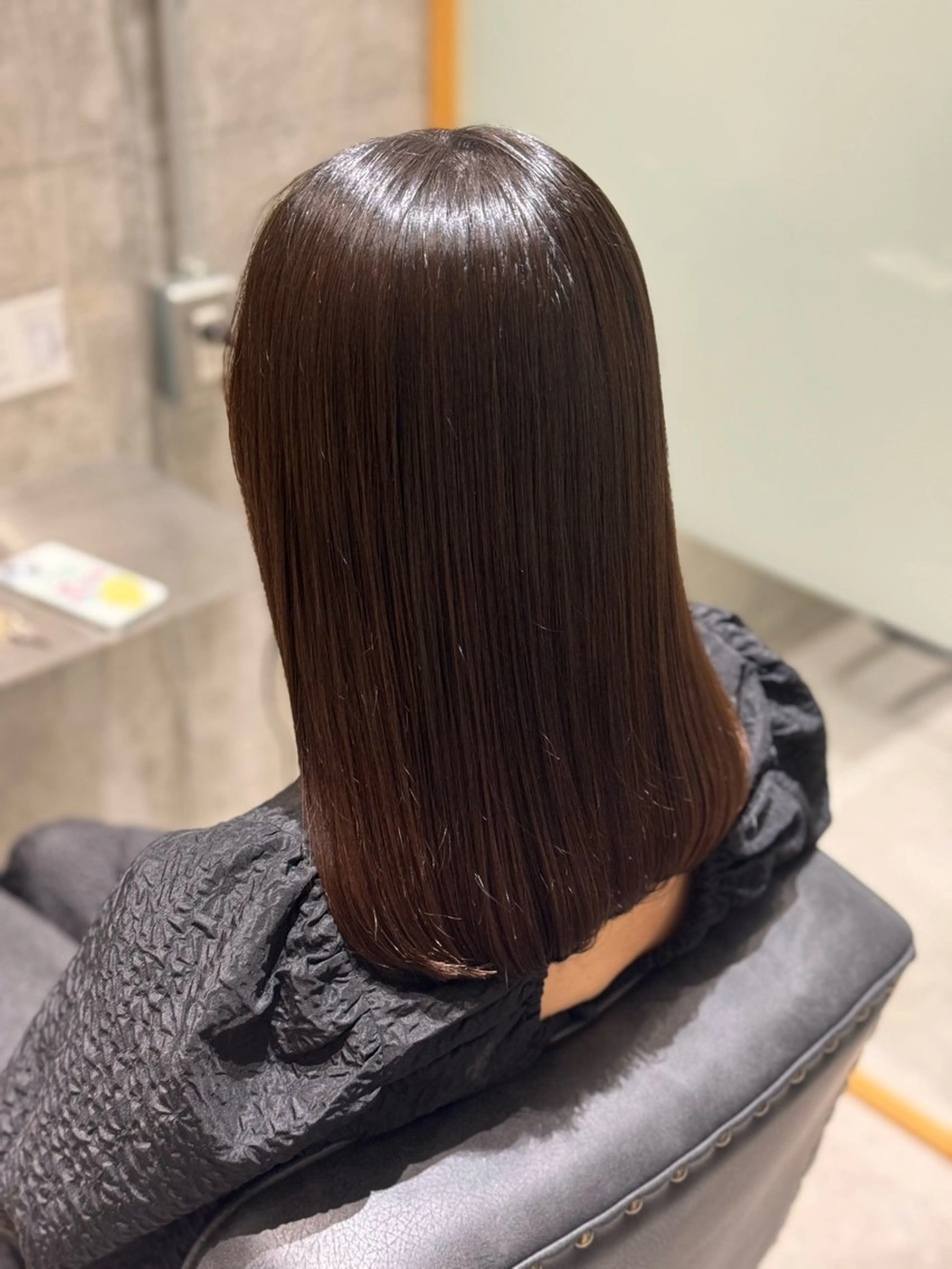 セミロング カット 黒島優香🦋 /縮毛矯正/髪質改善のヘアスタイル