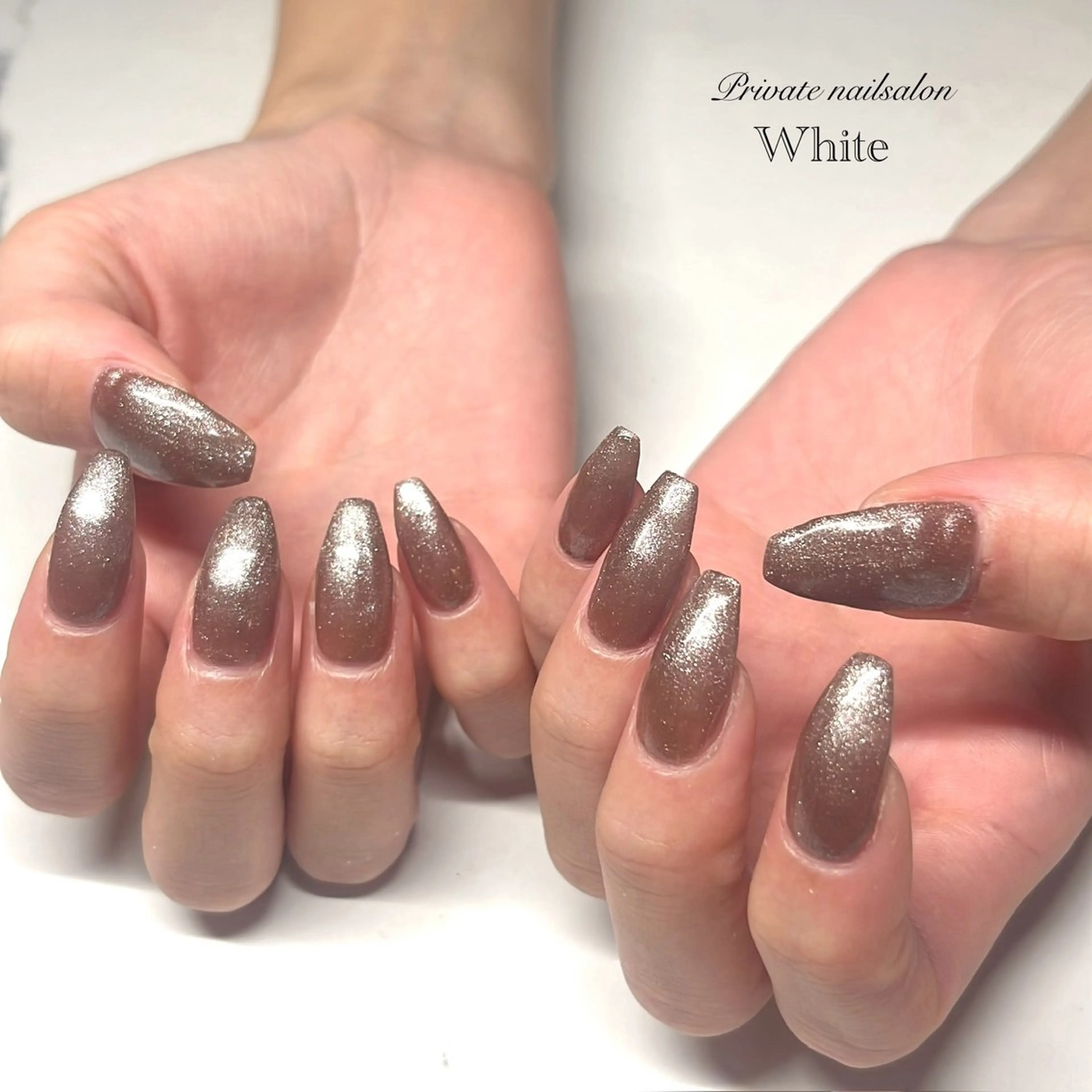 ネイル ブラウン キラキラネイル ラメ(グリッター) ニュアンスネイル ハンドネイル SAKASHITA KEIのネイルデザイン