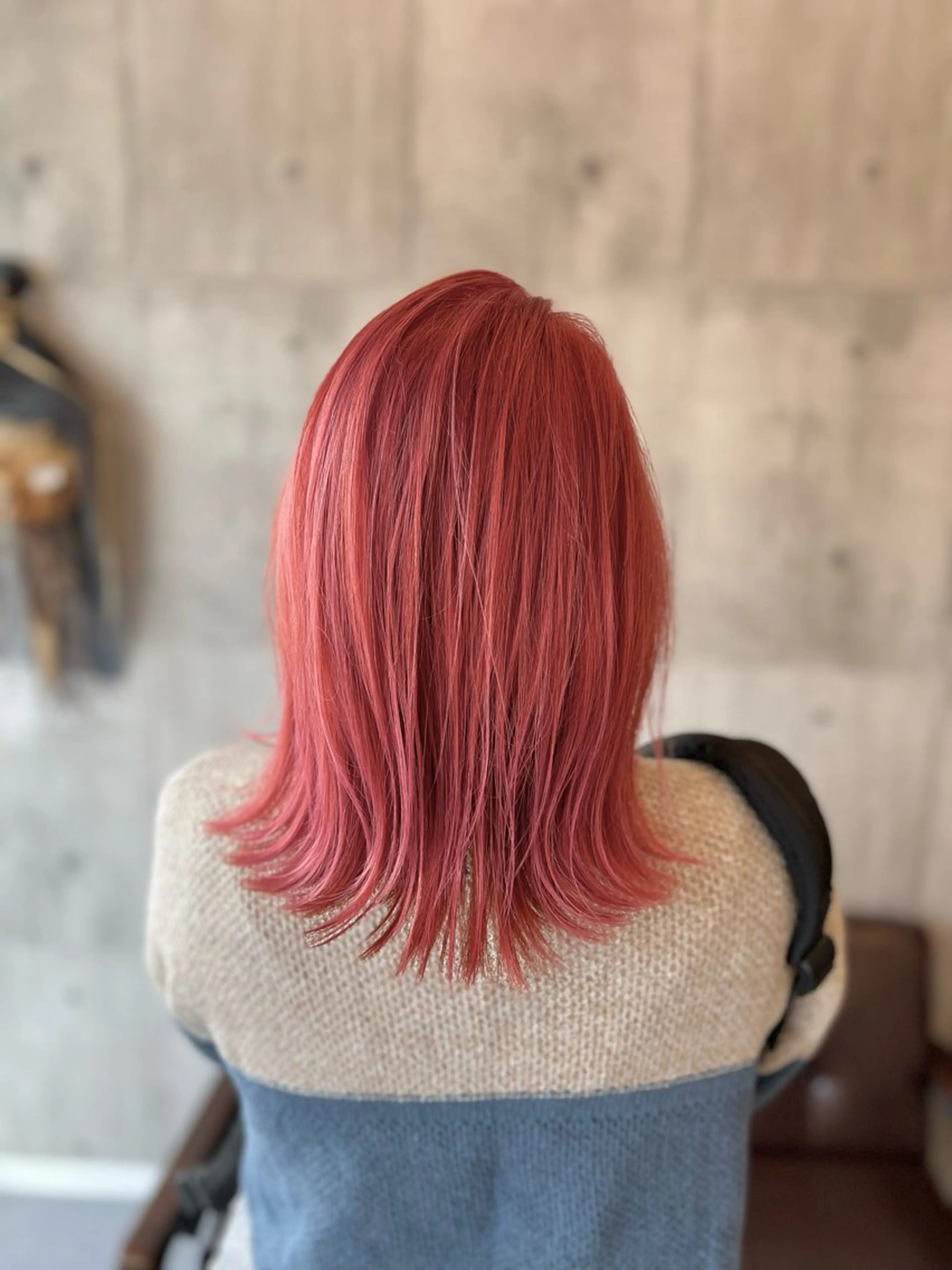 ミディアム カラー ダブルカラー ピンクカラー ヘアカラー Style Tのヘアスタイル