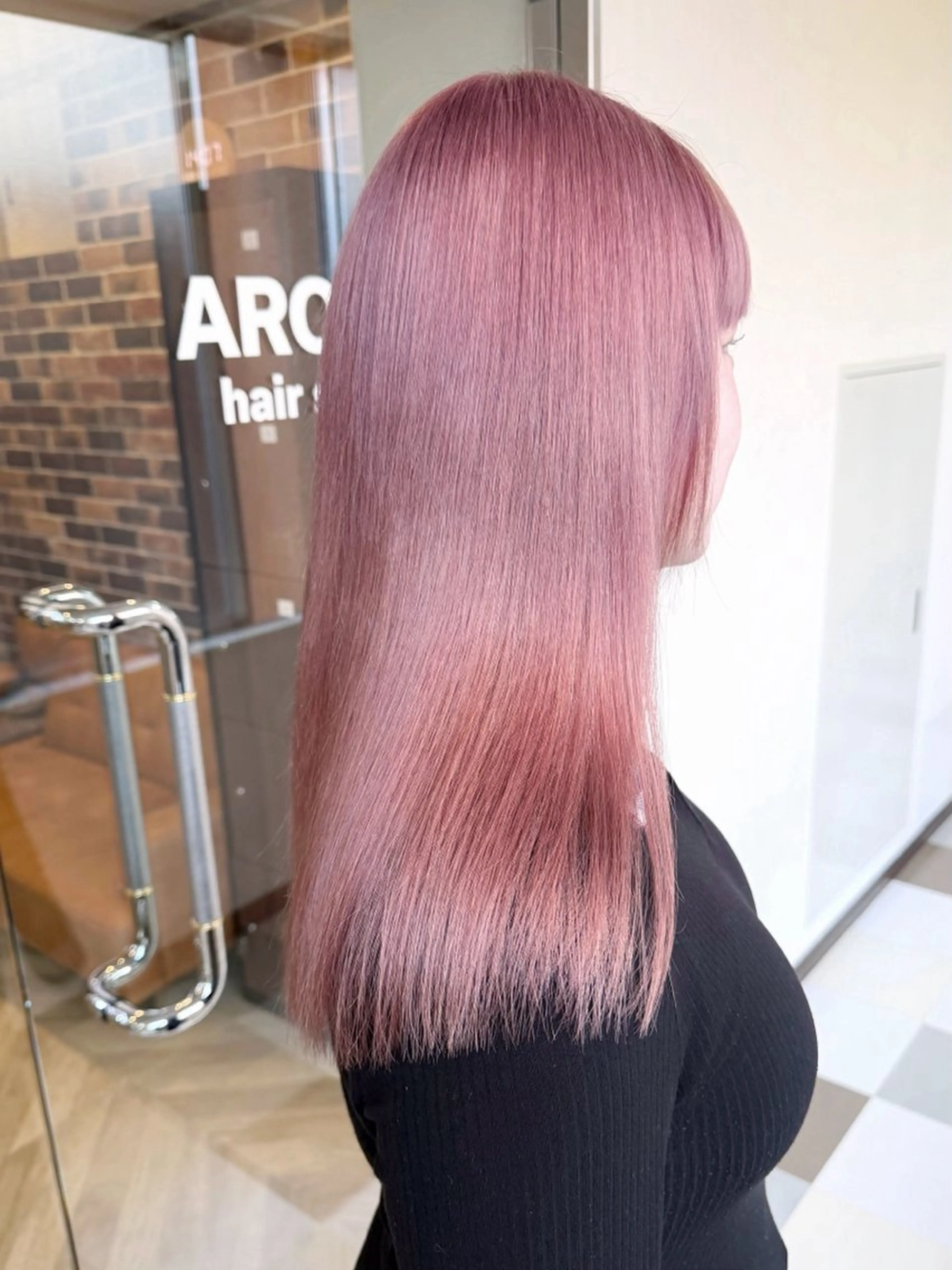 セミロング ピンクラベンダー ヘアカラー ブリーチ/ 髪質改善/RYOのヘアスタイル