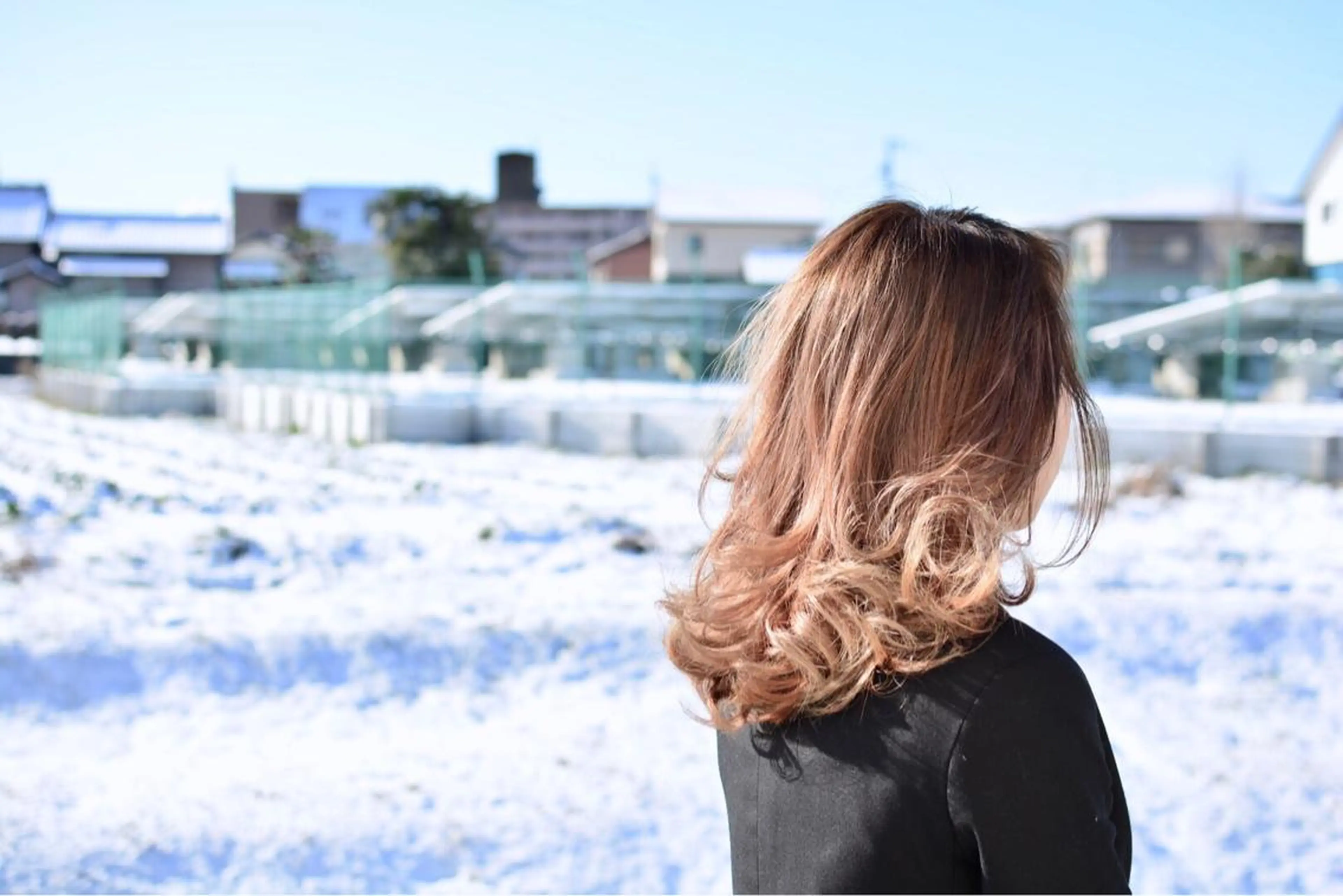 ミディアム カラー バレイヤージュ ベージュカラー レイヤーカット times salon  by blink所属・信原 獎人のヘアスタイル